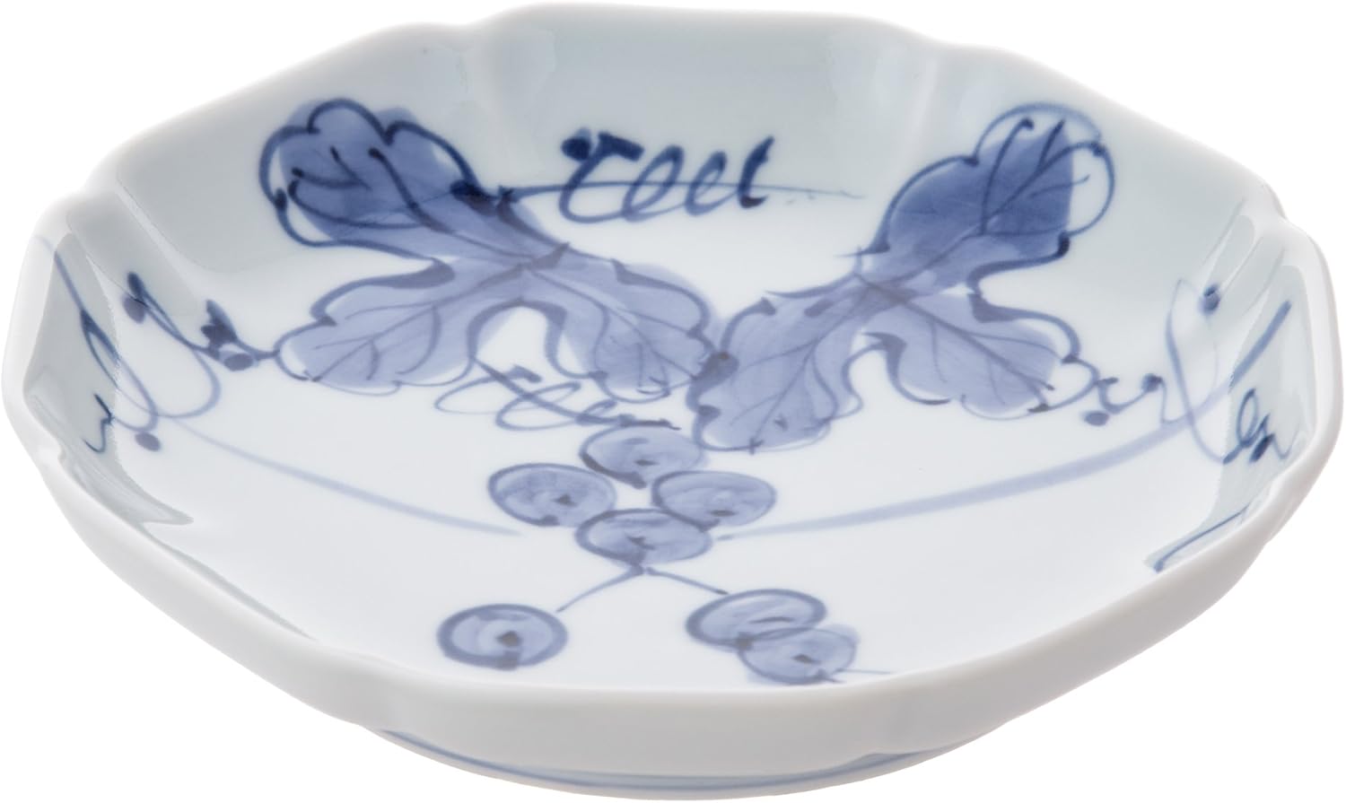 Ranchant Octagonal Japanese Dish, Multi, Diameter 5.9 x 1.1 inches (15 x 2.9 cm), Hand Grape, Arita Ware Set, Made in Japan