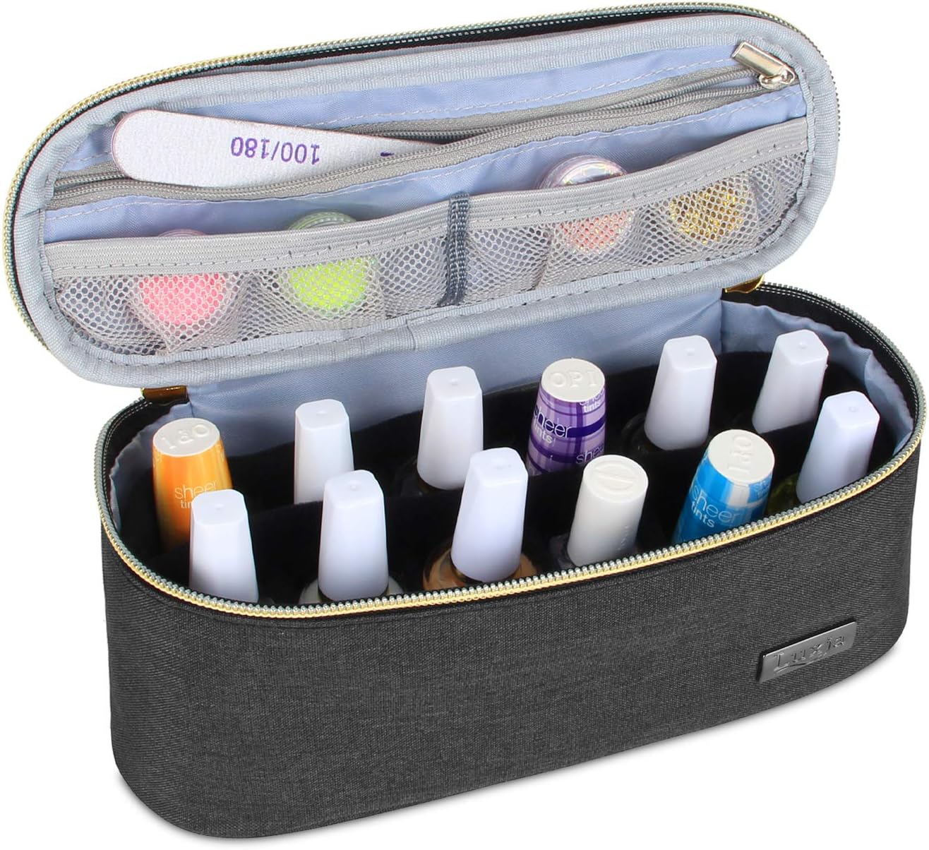 Nagellack-Etui Für 30 Flaschen – 2-lagige Aufbewahrungstasche Mit Weichen Fächern & Tragegriff – Ideal Für Zu Hause & Unterwegs