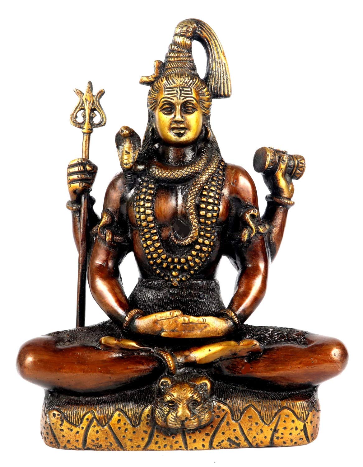 Statue de Shiva Devyom en laiton pour cultiver la paix intérieure chez soi