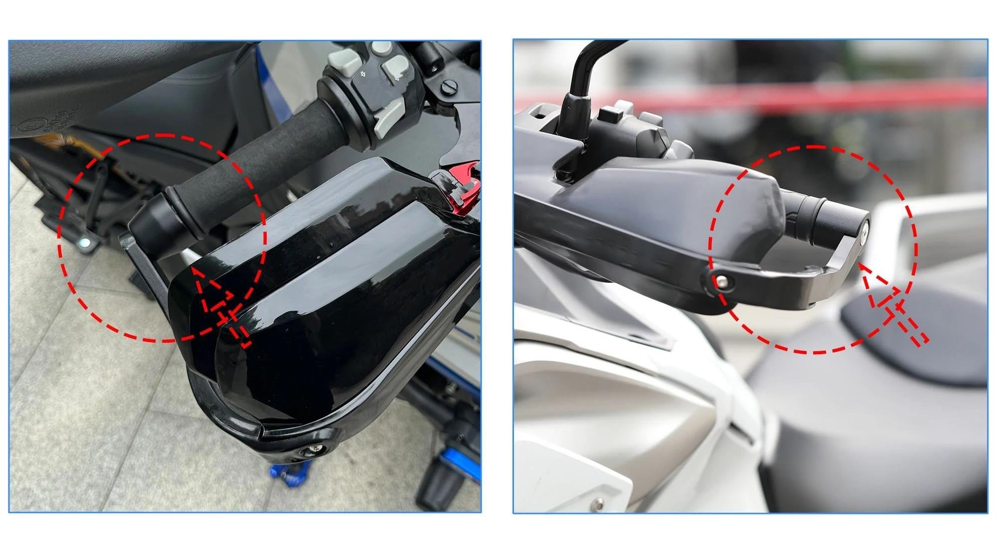 Protectores Manos Moto para G para 310GS para G310 para GS para G310R 2016-2024 Protectores Manos Motocicleta Protector Palanca Protector Manillar ﻿(Black)