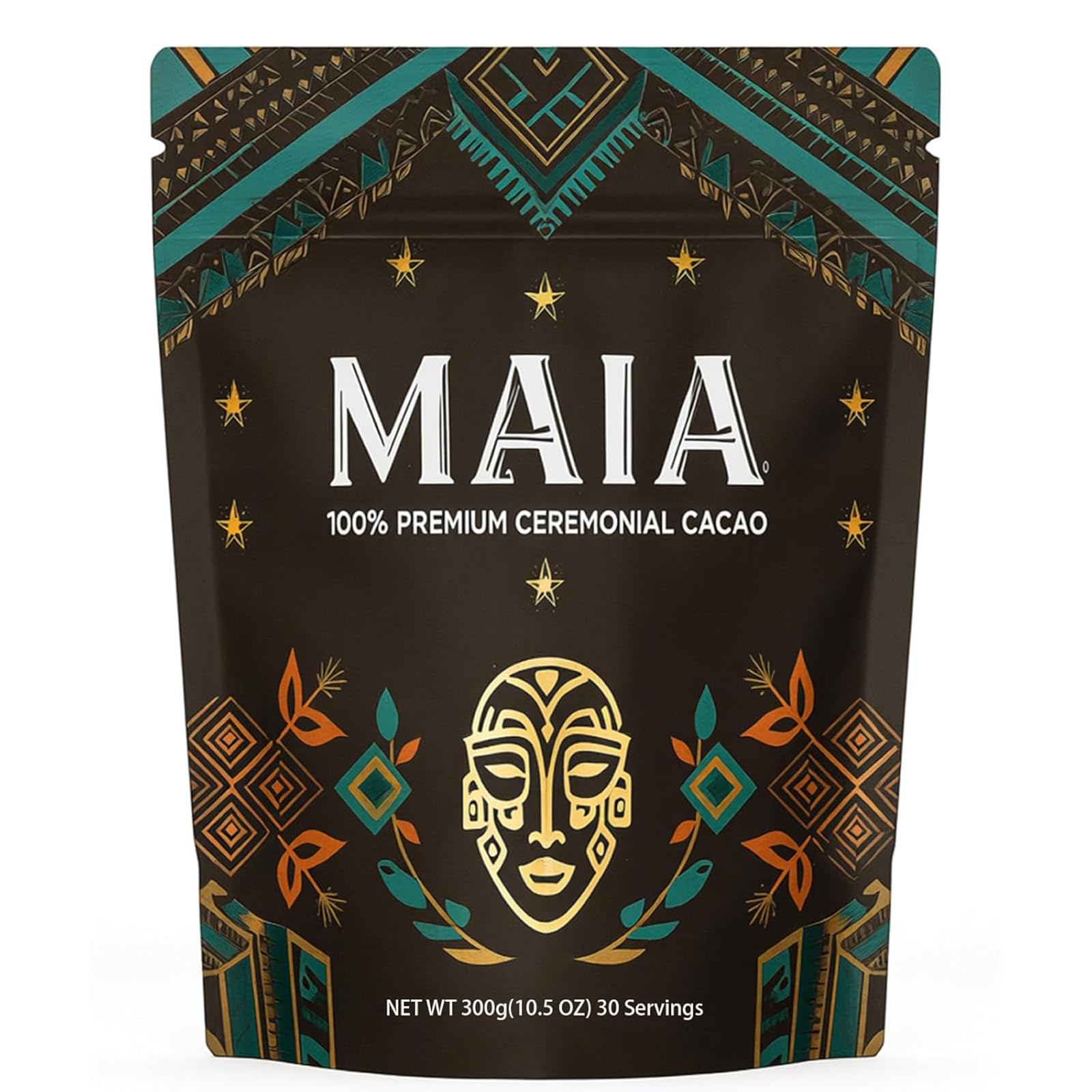 Maia Ceremonial Cacao with Flavanol Theobromine Magnesium and Natural Flavonoids Blend Improves Mental Clarity and Focus 100 Organic