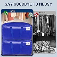 Vista 5 de BlissTotes Bolsas de mudanza, suministros de mudanza resistentes y bolsas de almacenamiento, bolsas de embalaje extragrandes, cajas con bolsillos