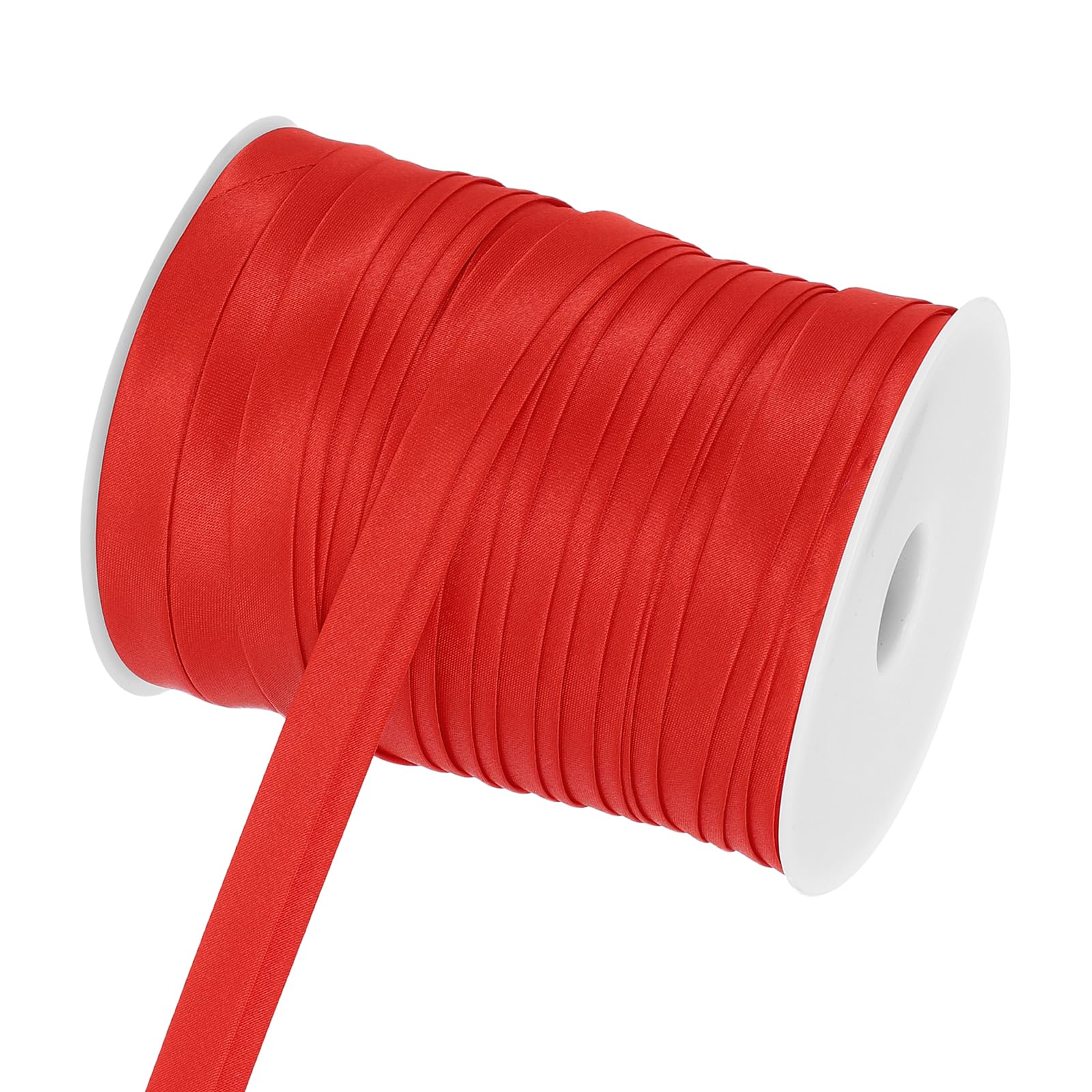 sourcing map Double Fold Bias Tape for Sewing, 3/4 Inch x 55 Yards Satin Bias Binding Tape Continuous Bulk for Quilting Binding Seaming Hemming Fabric Piping DIY Craft, Red