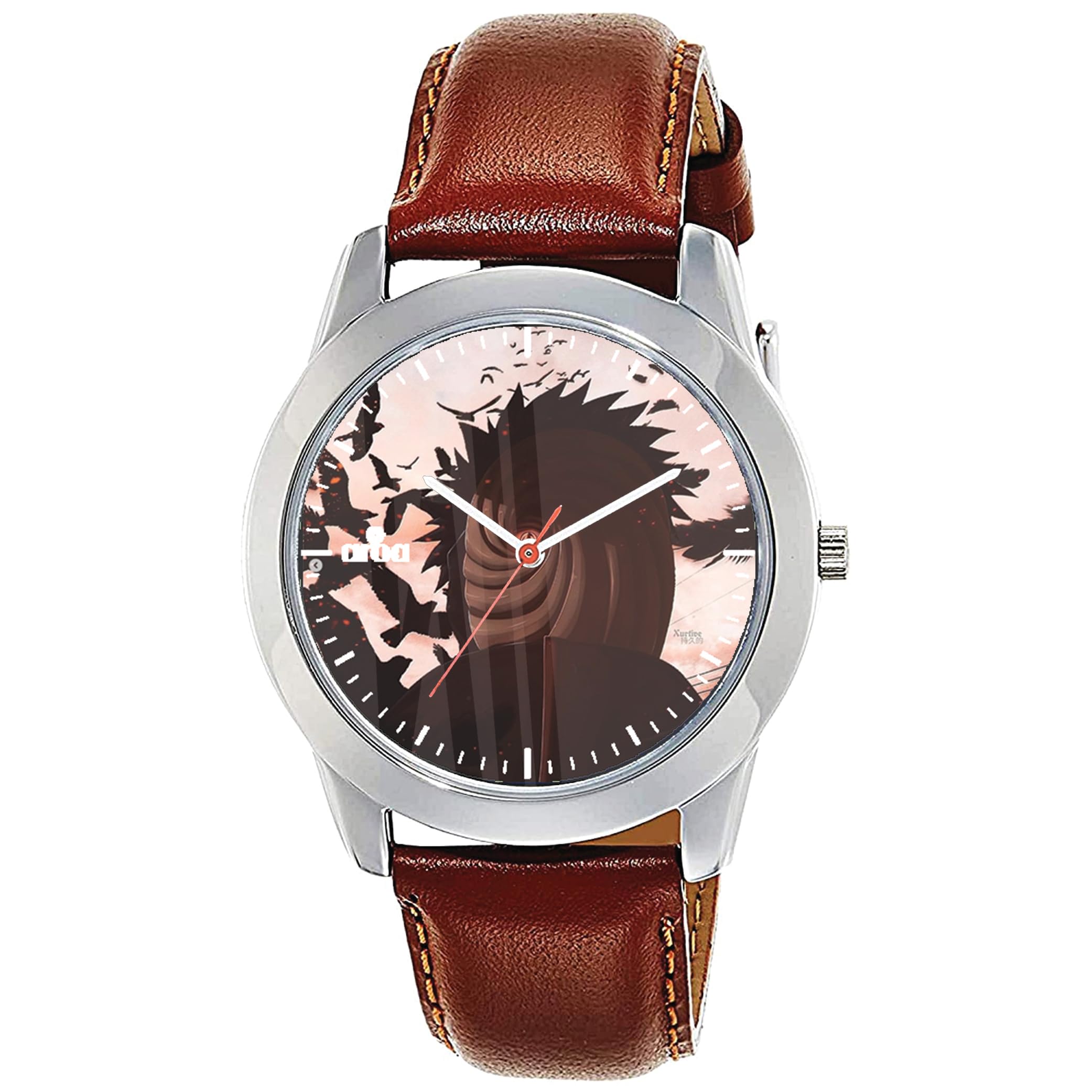 AROA Watch for Men with Tobi Obito Uchiha Surrounded with Crow Model :1204 in Steel Metal Type Brown Strap Analog Watch White Dial for Men Stylish Watch for Boys (B0CMNY7J9V) Amazon Price History, Amazon Price Tracker