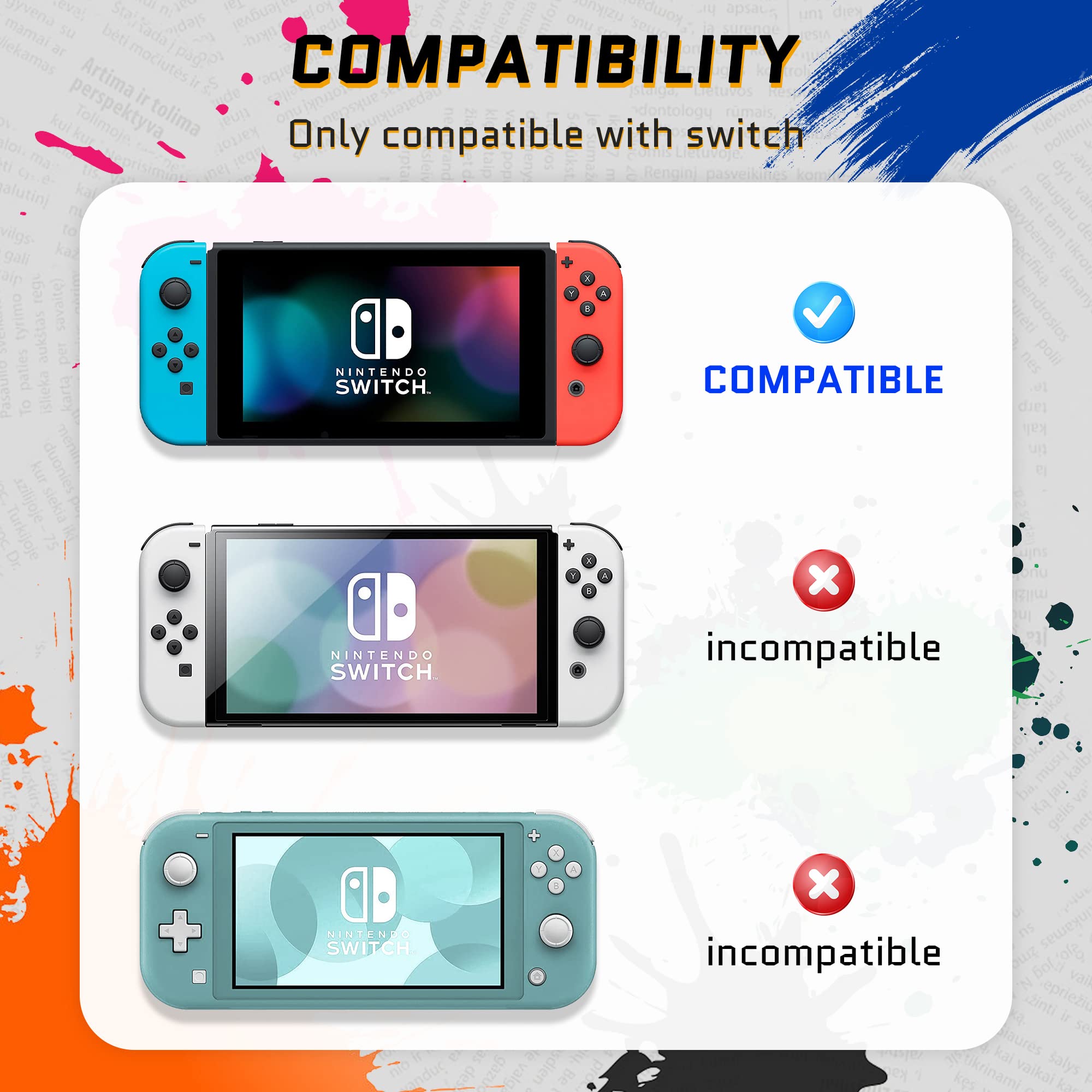 Amazon.com: FUNDIARY Dockable Case for Nintendo Switch with 