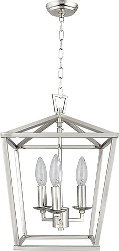 AA Warehousing Lámpara de araña de 3 luces con acabado de níquel pulido, número de modelo LZ01-3PN