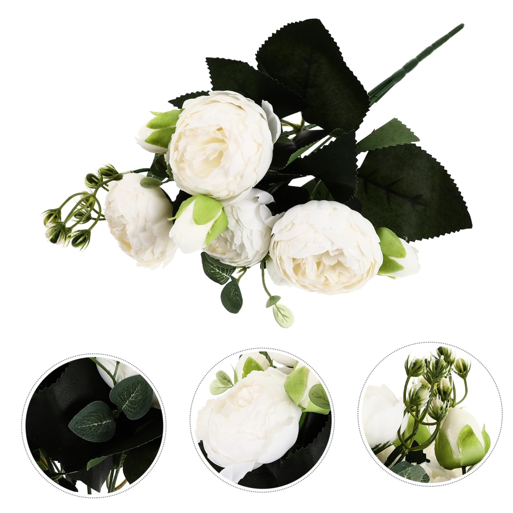 Zerodeko 6stücke Künstliche Pfingstrosen Blumenstrauß Für Hochzeit Und Heimdekoration Realistische Pflegeleichte Seidenblumen Für Stilvolle Arrangements Und Kreative -projekte