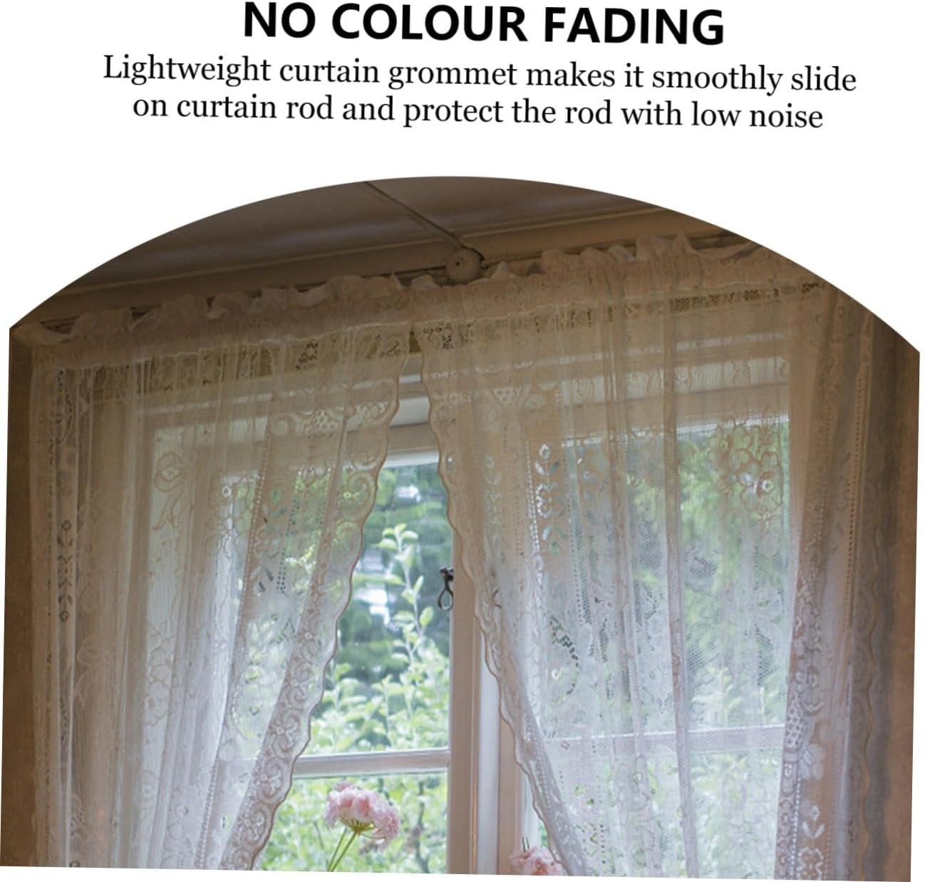 75pcs Reusable Plastic Curtain Grommet Rings with 40mm Inner Diameter, Silent Sliding Roman Rings for Window Treatment Hardware, Coffee Color for Drapery and Curtain Panels
