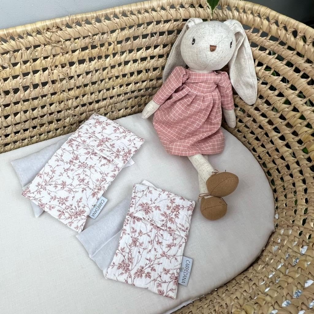 Set Saquito térmico anti cólicos (extra-pequeño para recién nacidos y normal) (Ramas rosas)