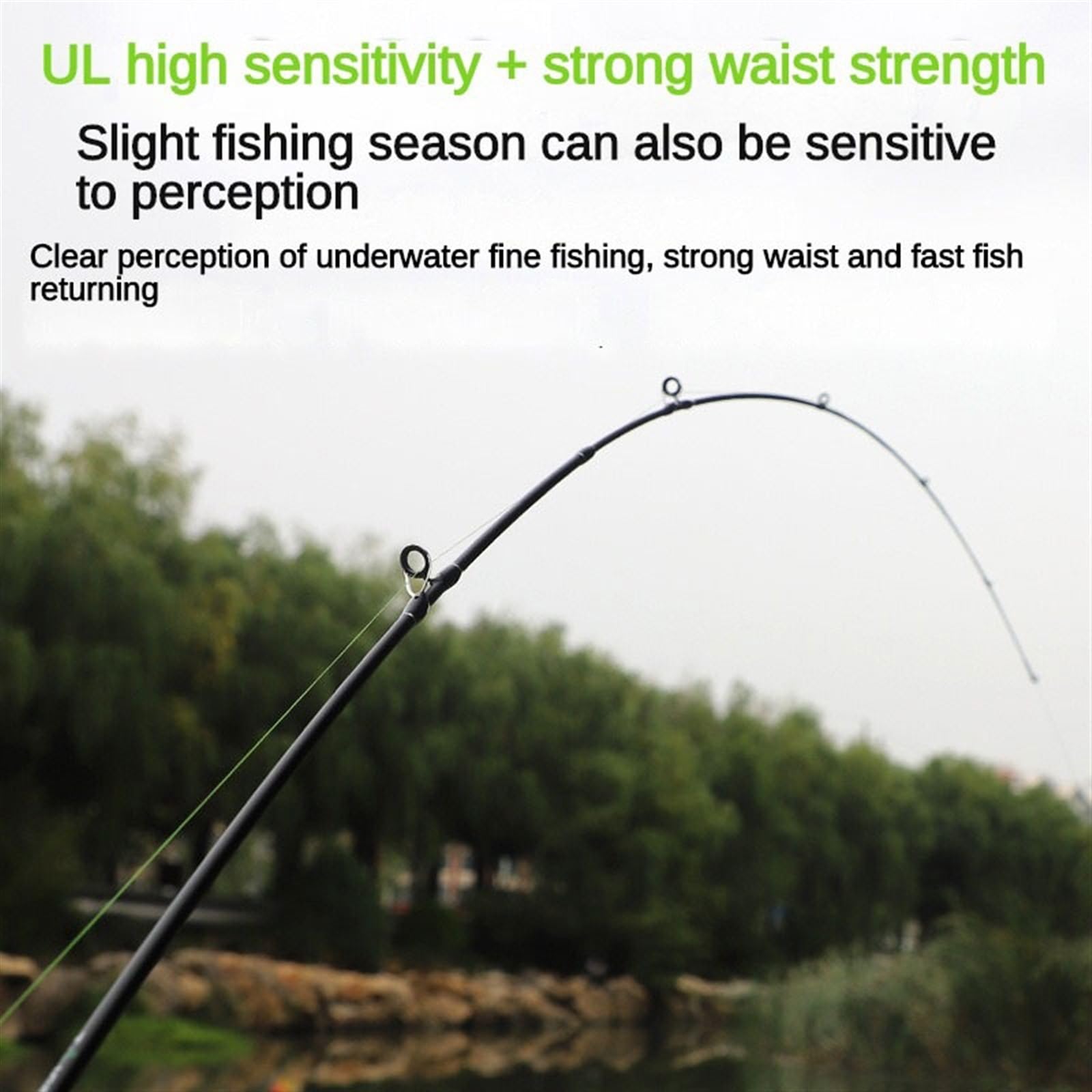 Wędka muchowa Ultralekka wędka z włókna węglowego Lure Pole Solid Top UL Super miękkie szybkie wędki na pstrągi Akcesoria do sprzętu wędkarskiego(1.8m)