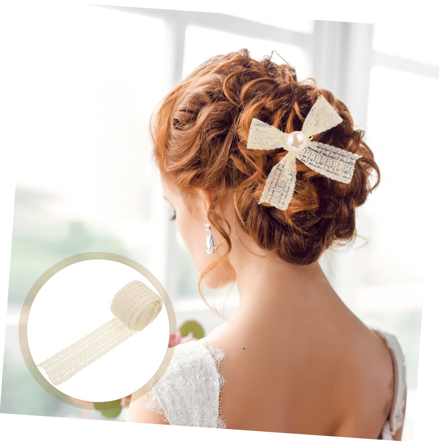 STOBOK 5rollos Cinta De Encaje Bordado Para Manualidades Metros De Adorno Decorativo Para Accesorios Para Cabello y Ropa