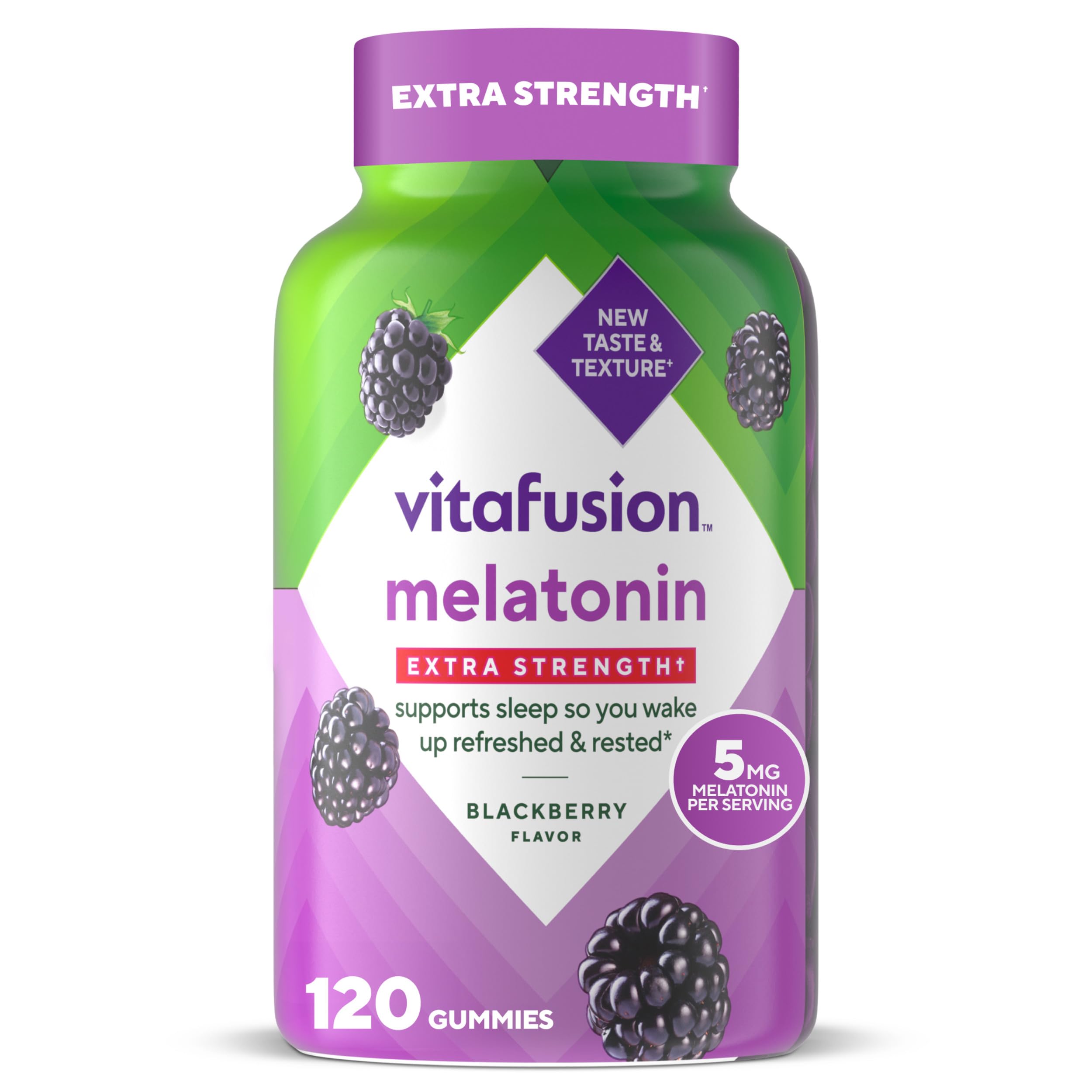 Vitafusion Extra Strength Melatonin Gummy Vitamins, 5mg, 120 ct Gummies