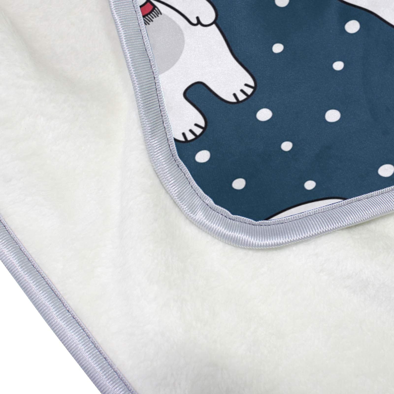 Süß Polar Bär Decke Kuscheldecke, Warme, Gemütliche, Weiche Decke für Kinder, Jungen, Mädchen, Bettcouch (125 x 150 cm)
