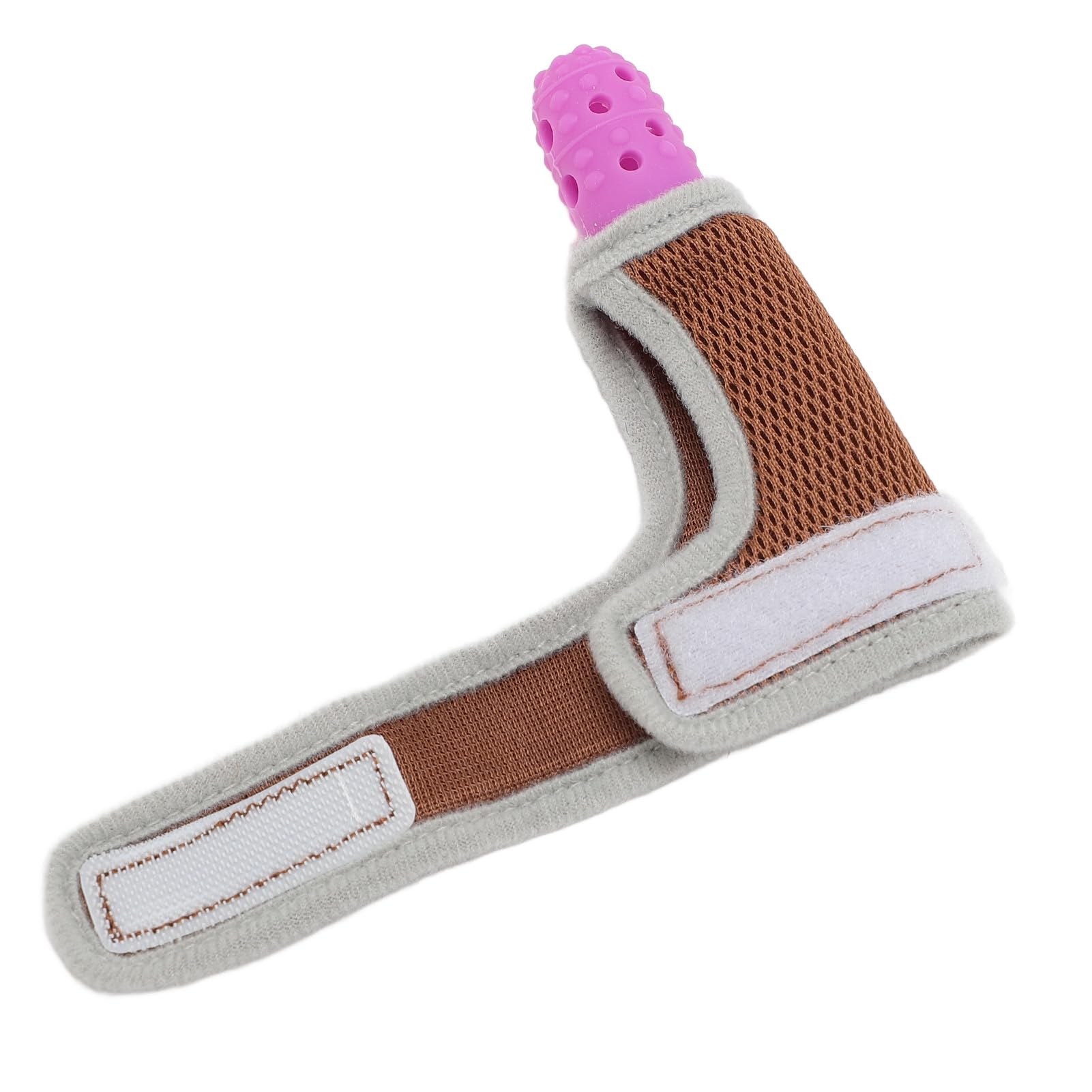 Dispositivo Per Succhiare il Pollice Per Bambini, Protezione Per le Dita in Silicone, Rete Traspirante, Trattamento Per Succhiare il Pollice Regolabile, 7M10Y, Blu, Con (PURPLE)