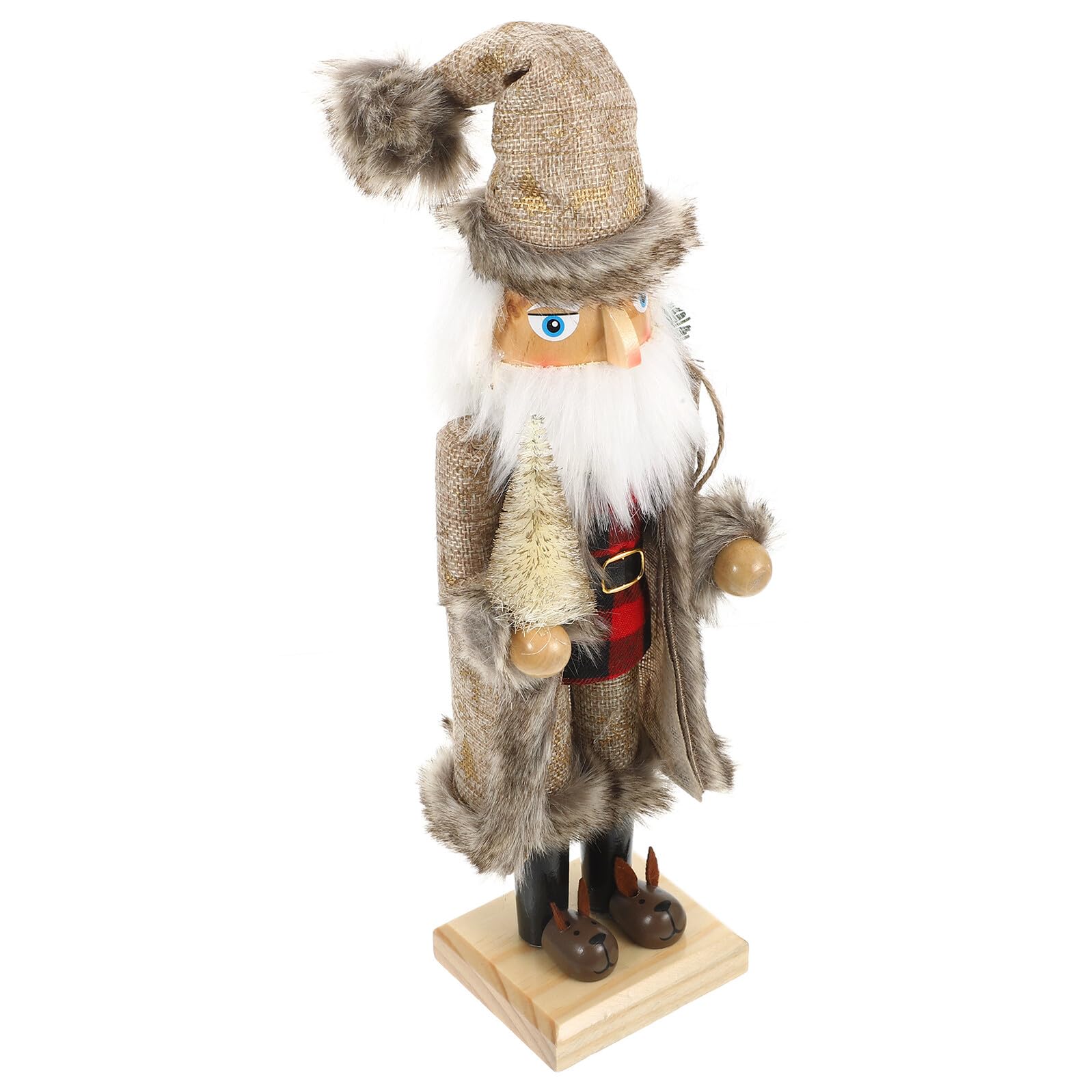 VICASKY Holzhandwerk Nussknacker Dekoration Weihnachts Nussknacker Figur aus Holz Baumschmuck für Weihnachts Tischdeko
