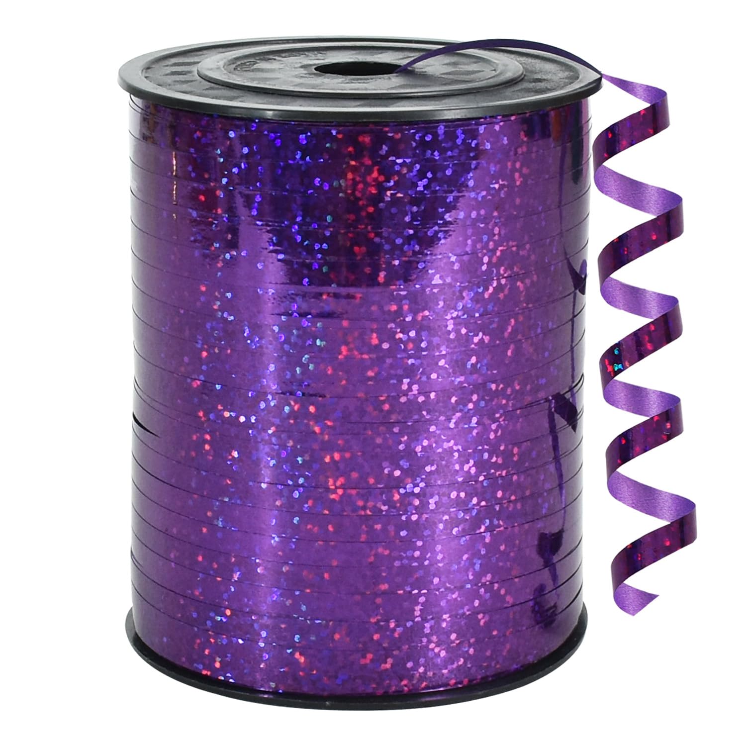 500 Yards Purple Crimped Curling Ribbon Shiny Metallic Balloon String Roll Gift Wrapping Ribbon for Halloween Birthday Party Decorations