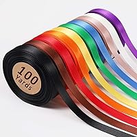 Algopix Similar Product 18 - LaRibbons 10 Color 50Yards Solid Satin