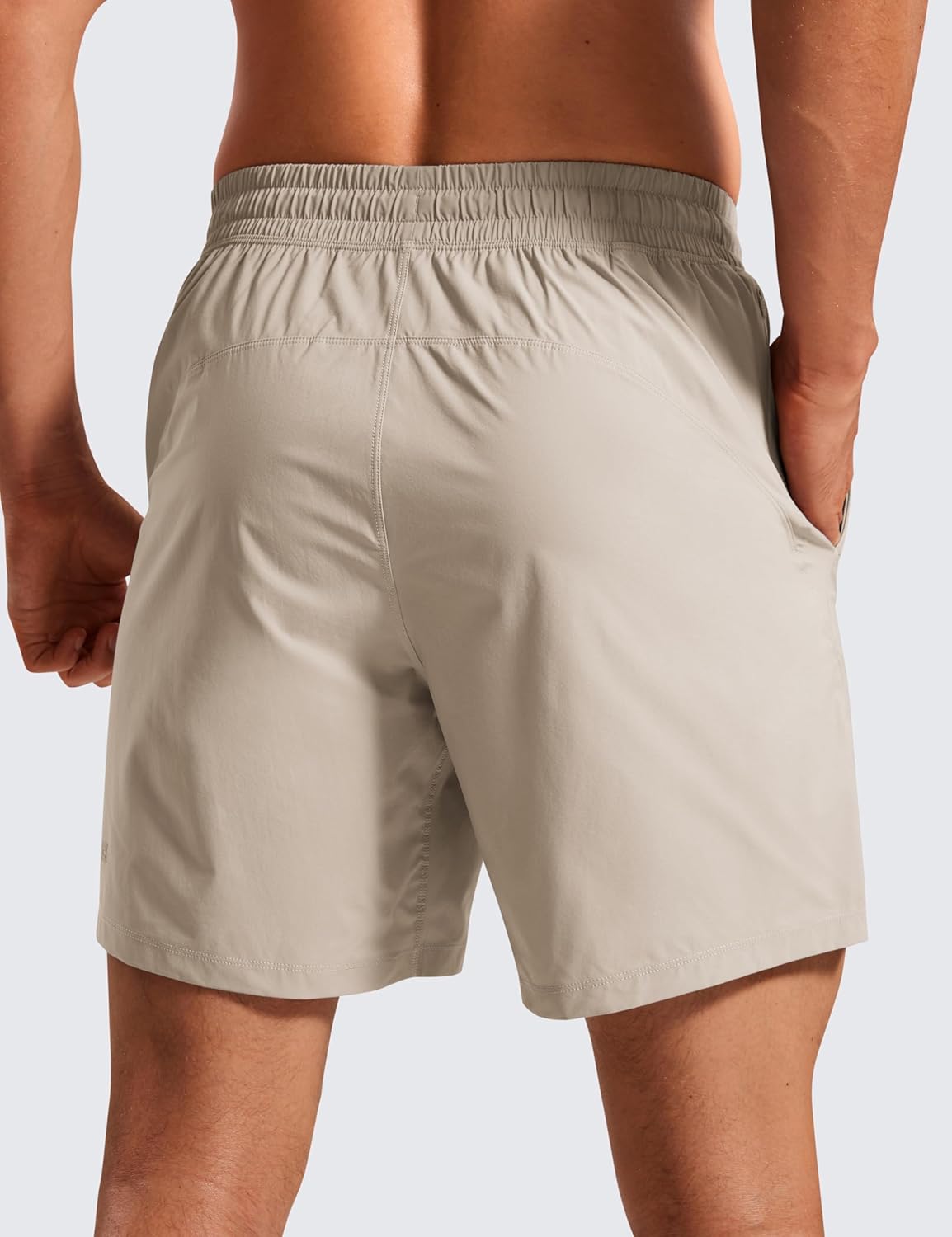 CRZ YOGA Mens Lightweight Workout Shorts 7" - Quick Dry for Gym Athletic Workout with Zipper Pocket - Image 2