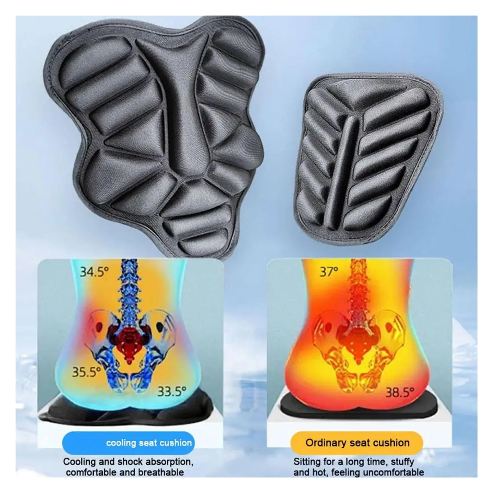 Cuscino Per Sella Moto 3D Per Passeggero, Cuscino Per Sella Bici, Cuscino D'aria Assorbente Resistente All'acqua, Protezione Per Sella Cuscino sedile