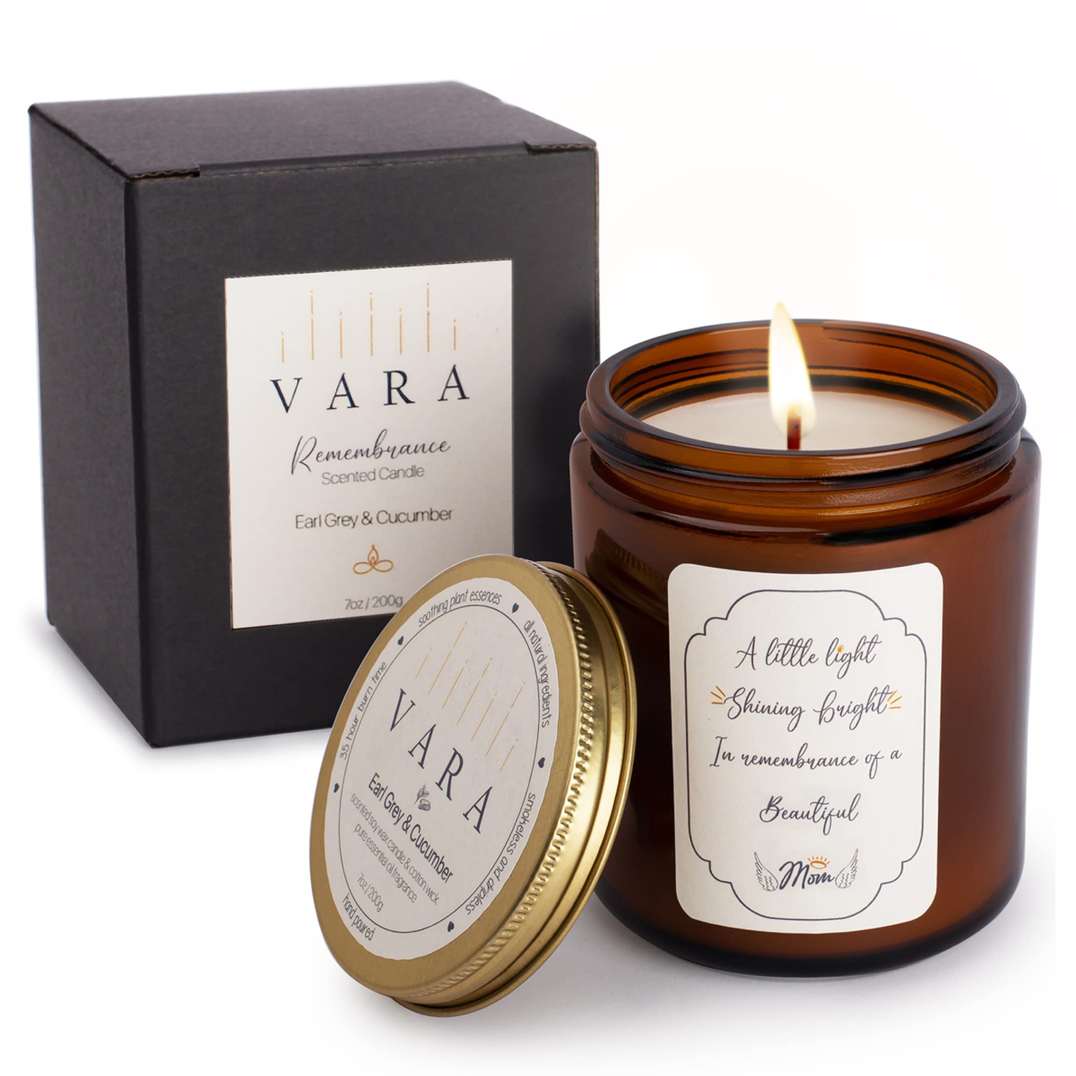 Buy VARA Remembrance Candle for Loss of Mother Soy Wax Memorial