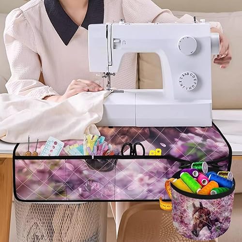 Miniatura 85 de Tapetes para máquina de coser de girasol y colibrí para mesa con bolsillos, para máquinas de coser de Acción de Gracias, alfombrillas para reducir