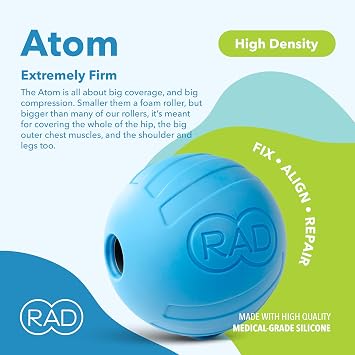 RAD Atom I High Density Myofascial Release Tool I Self Massage Mobility and Recovery