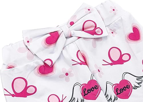 Miniatura 7 de Xuomuen Conjunto de ropa para bebé recién nacida con diseño de mamá y San Valentín para el primer día de San Valentín + pantalones + diadema