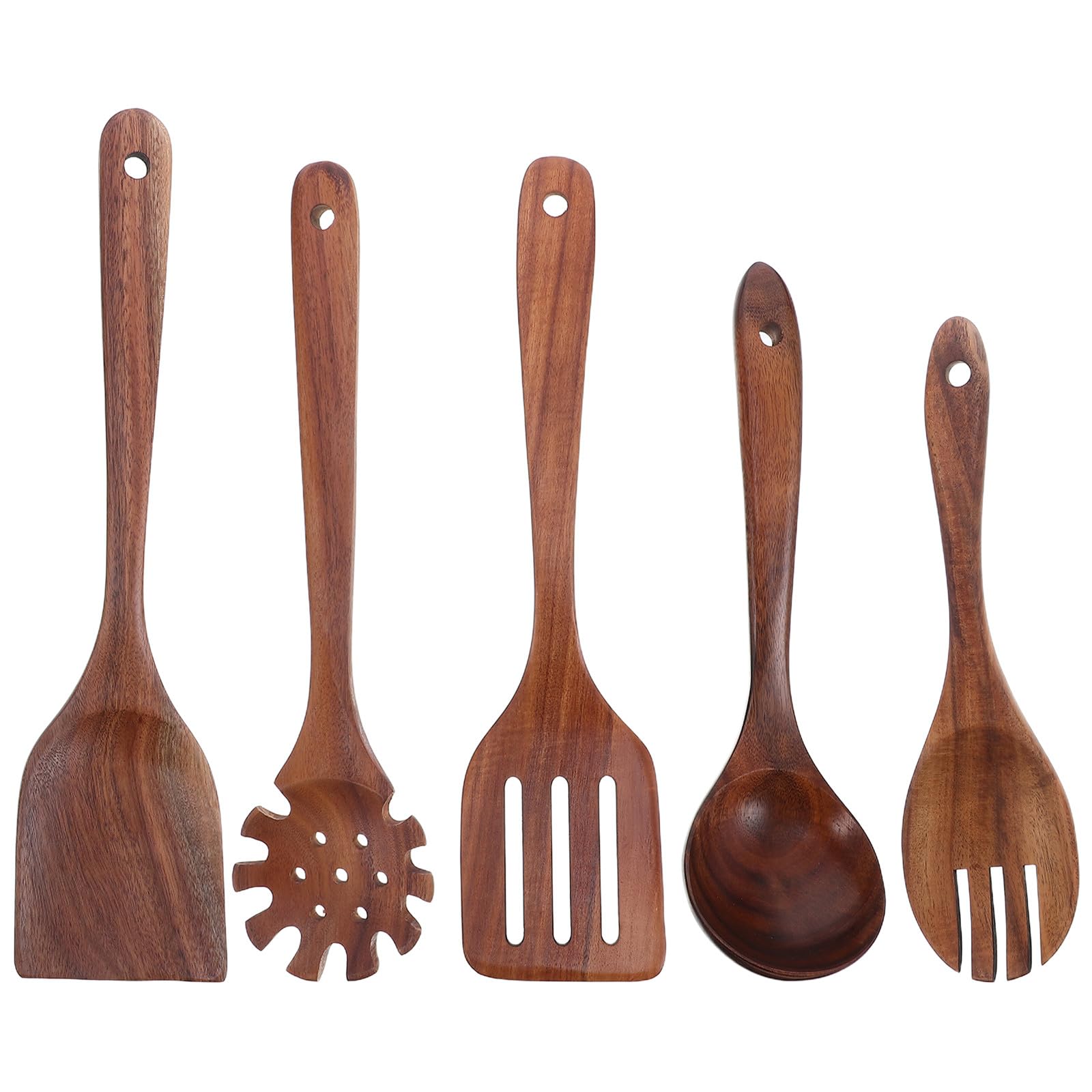 TOYANDONA Holzlöffel-Set Mit Pfannenwender Rührlöffel Und Kochlöffel Aus Holz Für Küchenutensilien Spatel-Set Für Vielseitige Koch Und Rühraufgaben