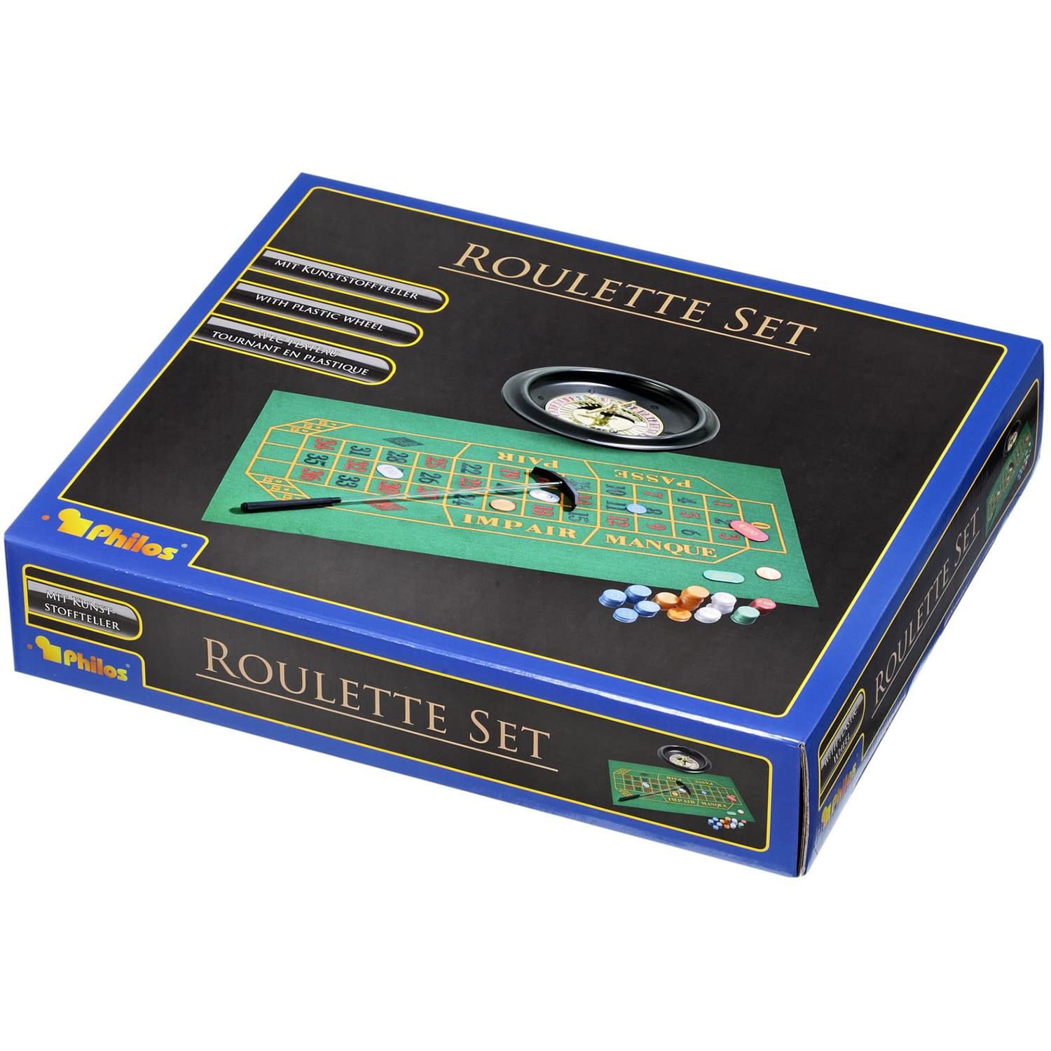 Philos 3701 Roulette Set mit Kunststoff-Teller