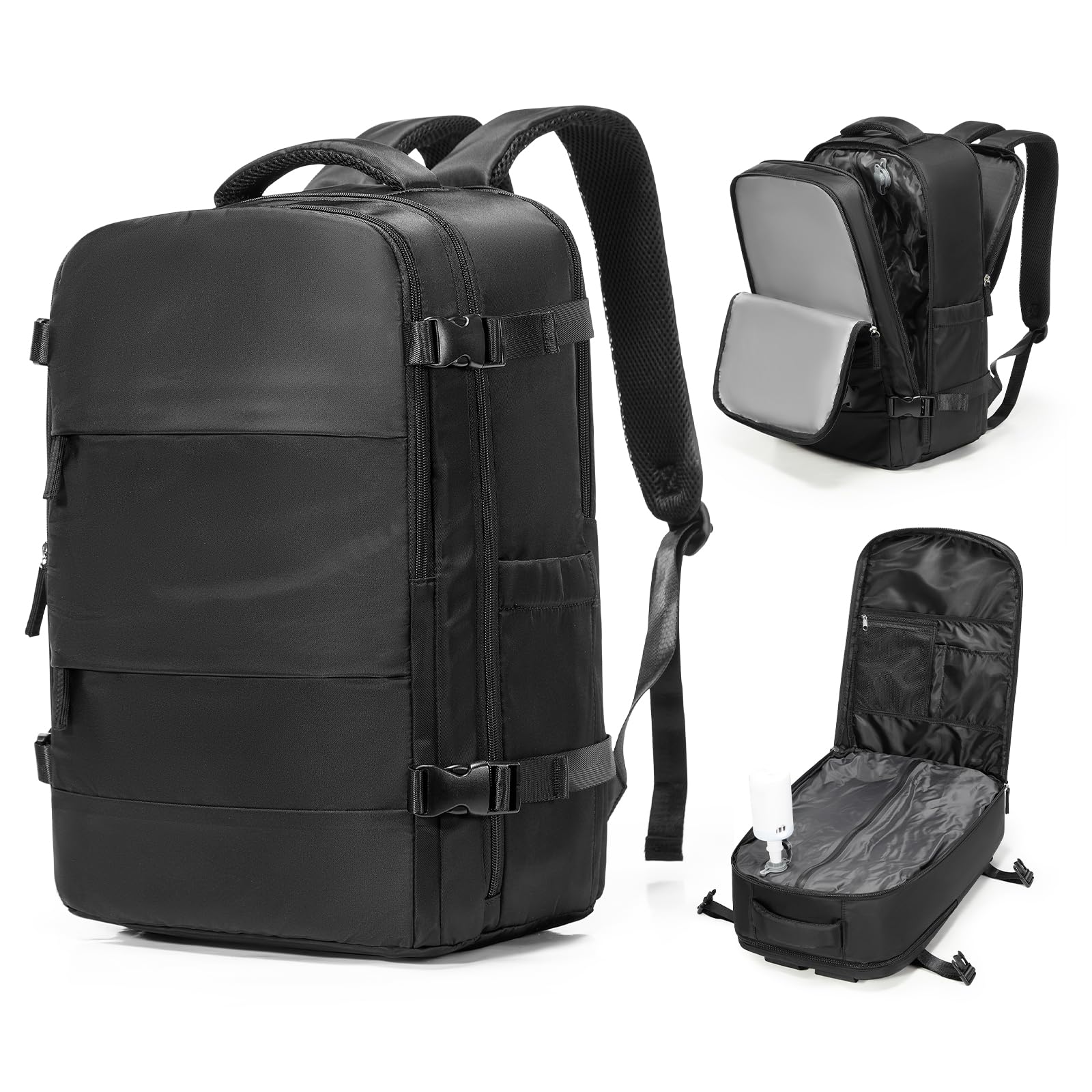 SZSYCN Vacuum Backpack Travel Bag With Pump Ryanair Cabin Bags 40x30x20 Underseat Ryan Air Hand Luggage 40 x 20 x 25 Carry On Baggage For Flights Backpack With Compression System — view 8