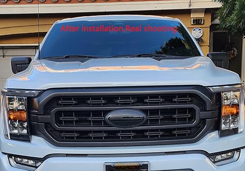 Miniatura 4 de 2 piezas de repuesto de 9.5 pulgadas para Ford F150 Emblema Overlay Rejilla DelanteraPuerta Trasera de Aluminio Oval Bandera Americana Insignia para