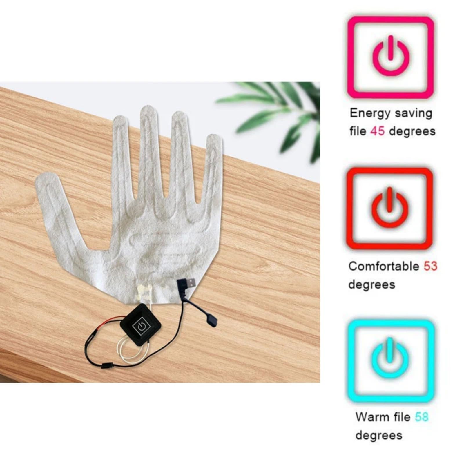 Inserts Gants Chauffants Électriques pour Une Rapide par Temps Froid avec des Conceptions Détachables Une Faible Consommation D'énergie