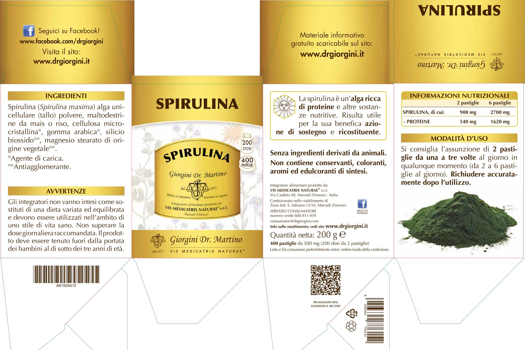 SPIRULINA 400PASTIGLIE