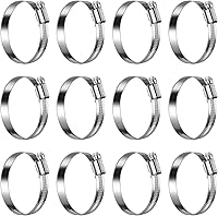 Vista 10 de Abrazaderas de manguera de engranaje helicoidal antideslizantes #8, abrazaderas de tornillo de acero inoxidable ajustables de 5/8 a 1 pulgada