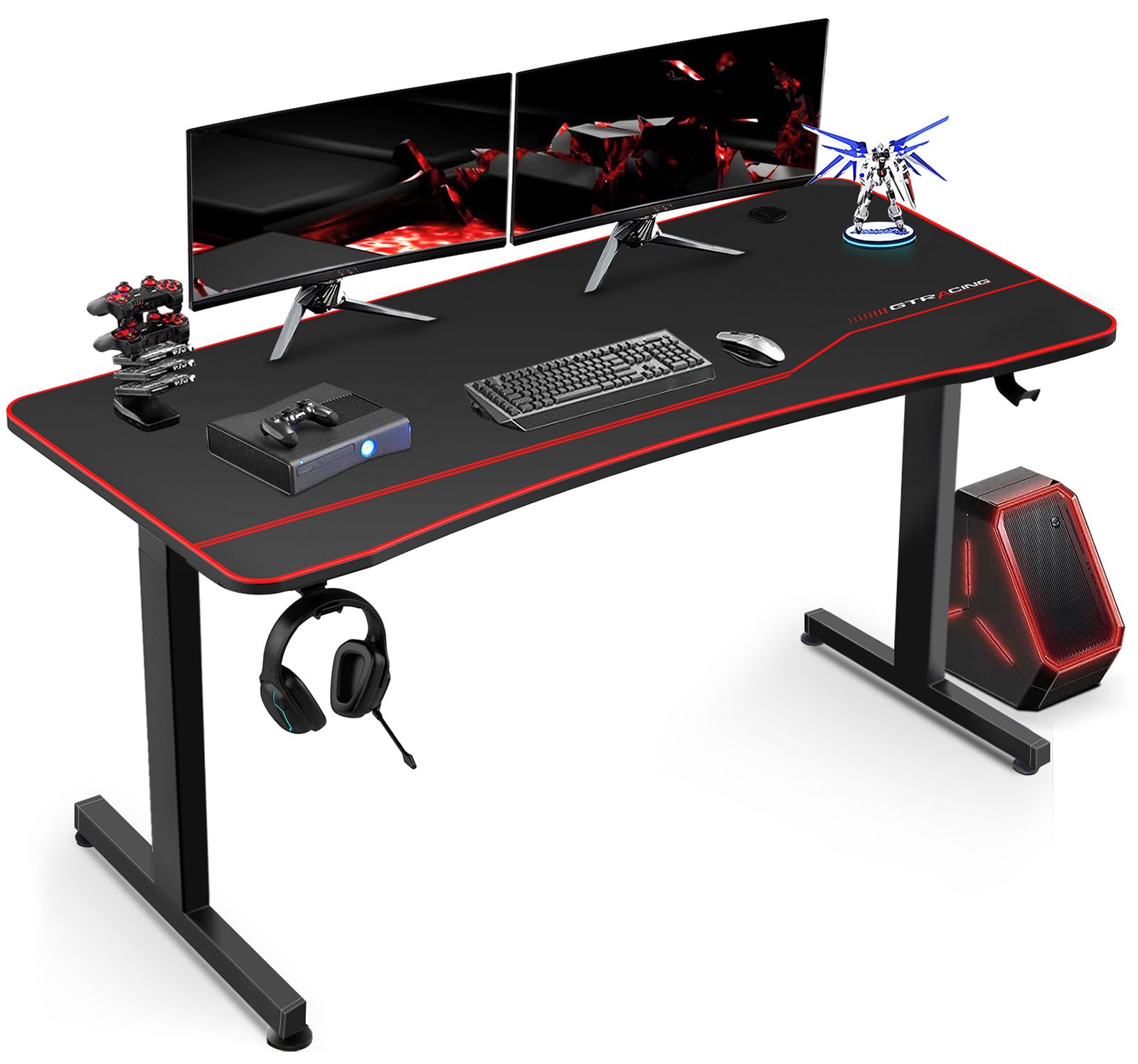 Amazon.co.jp: GTRACING ゲーミングデスク パソコンデスク「メーカー二  
