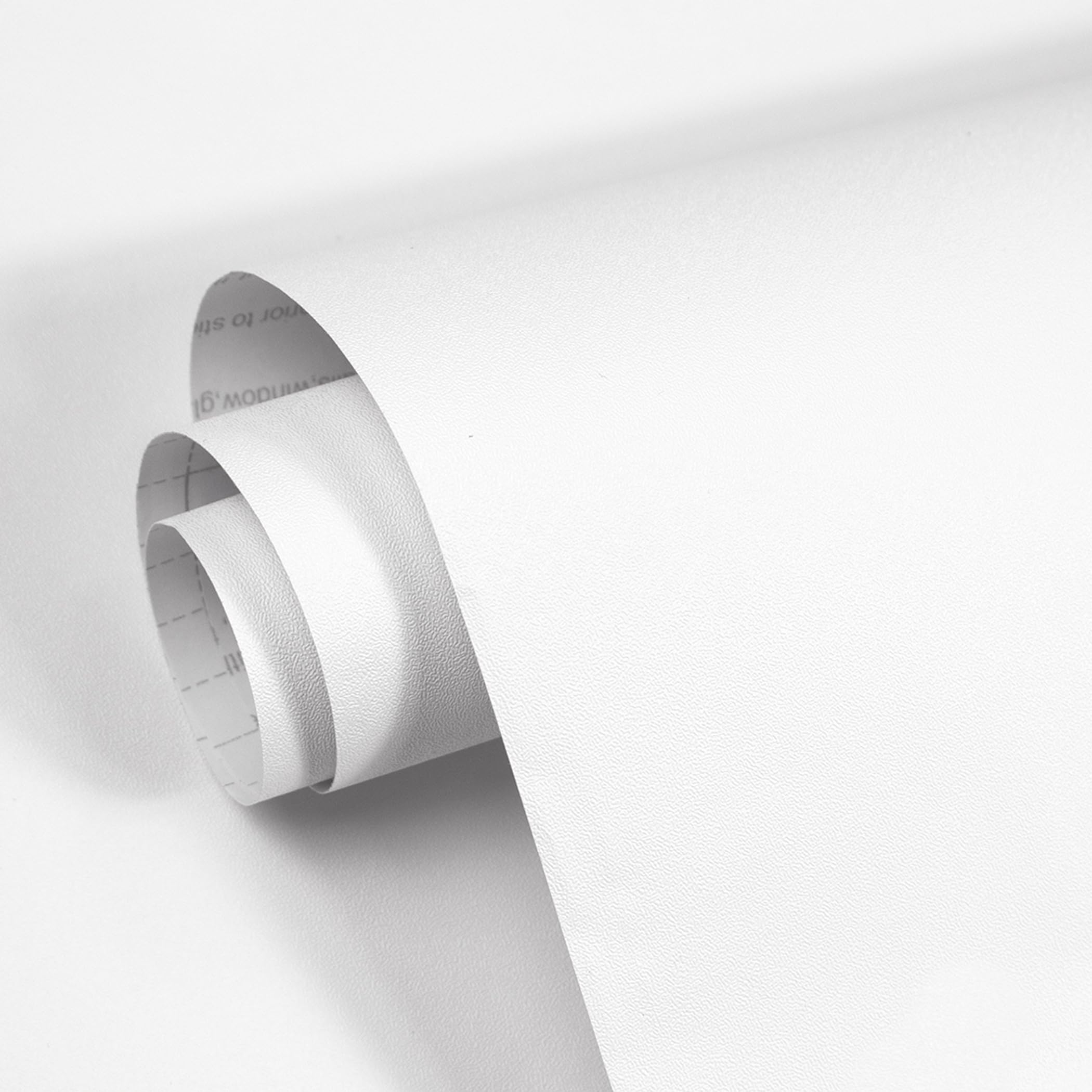 ICYEHAO Self Adhesive Wallpaper White, 40 x 500cm Peel and Stick Wallpaper White Vinyl Wrap Roll Self Adhesive Furniture Wrap for Living Room,Bathroom,Cabinets,Kitchen
