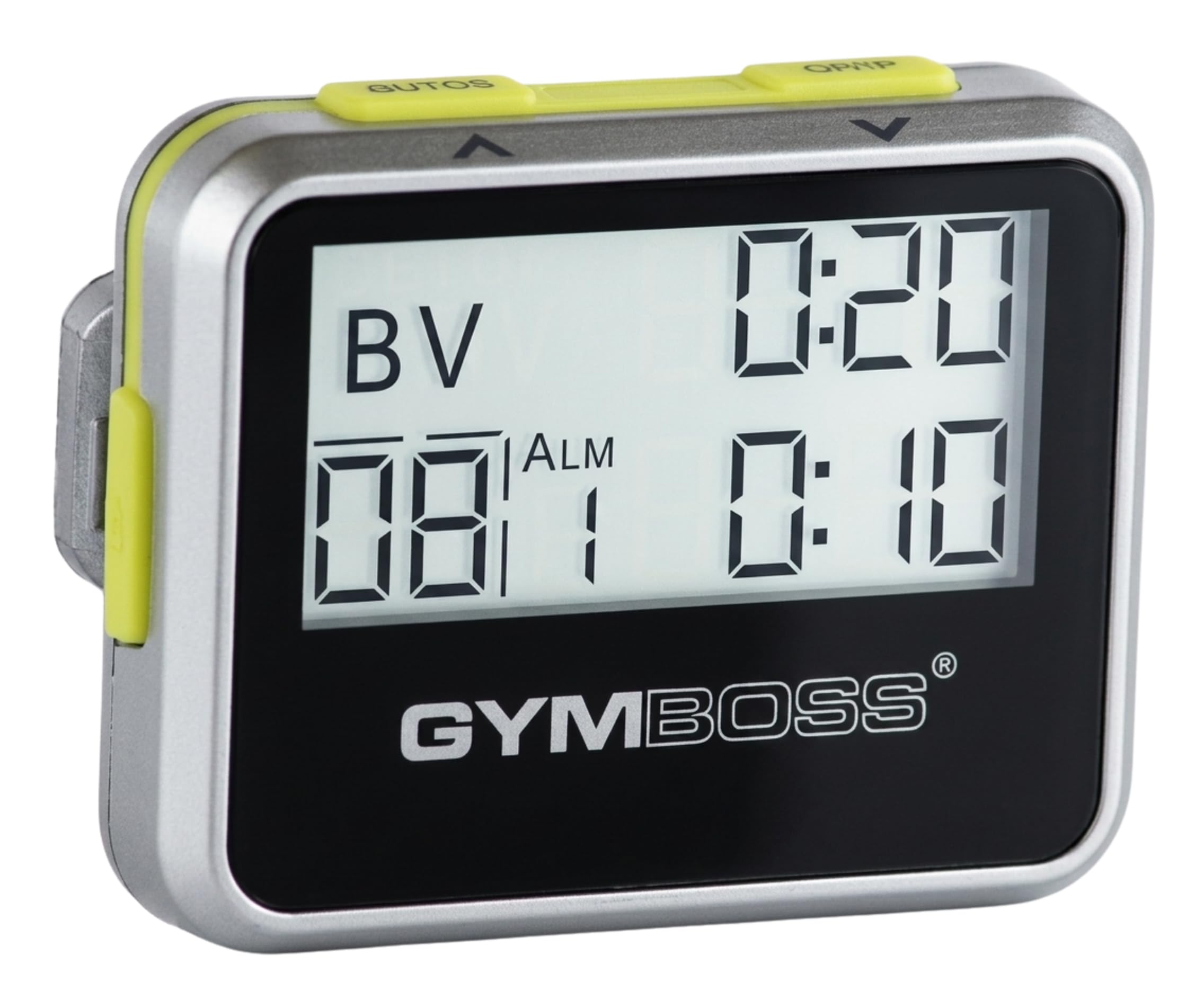 Gymboss Intervallzeitgeber Und Stoppuhr Silber/GELB METALLIC-Hochglanz