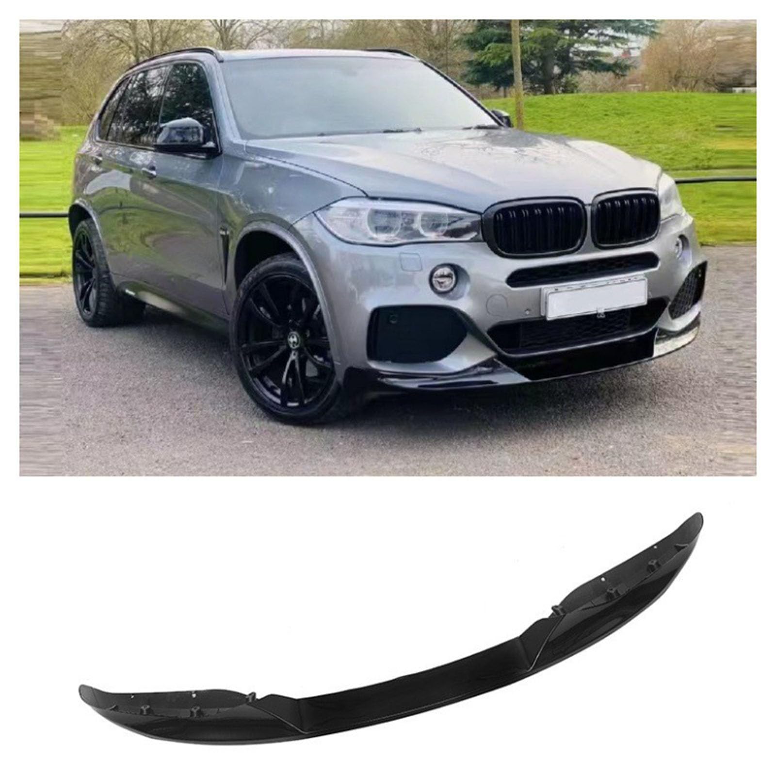 ZXYHBHD Compatible with BMW X5 F15 2014-2019， Front Lip Splitter, Sport Front Bumper Chin Spoiler Kit
