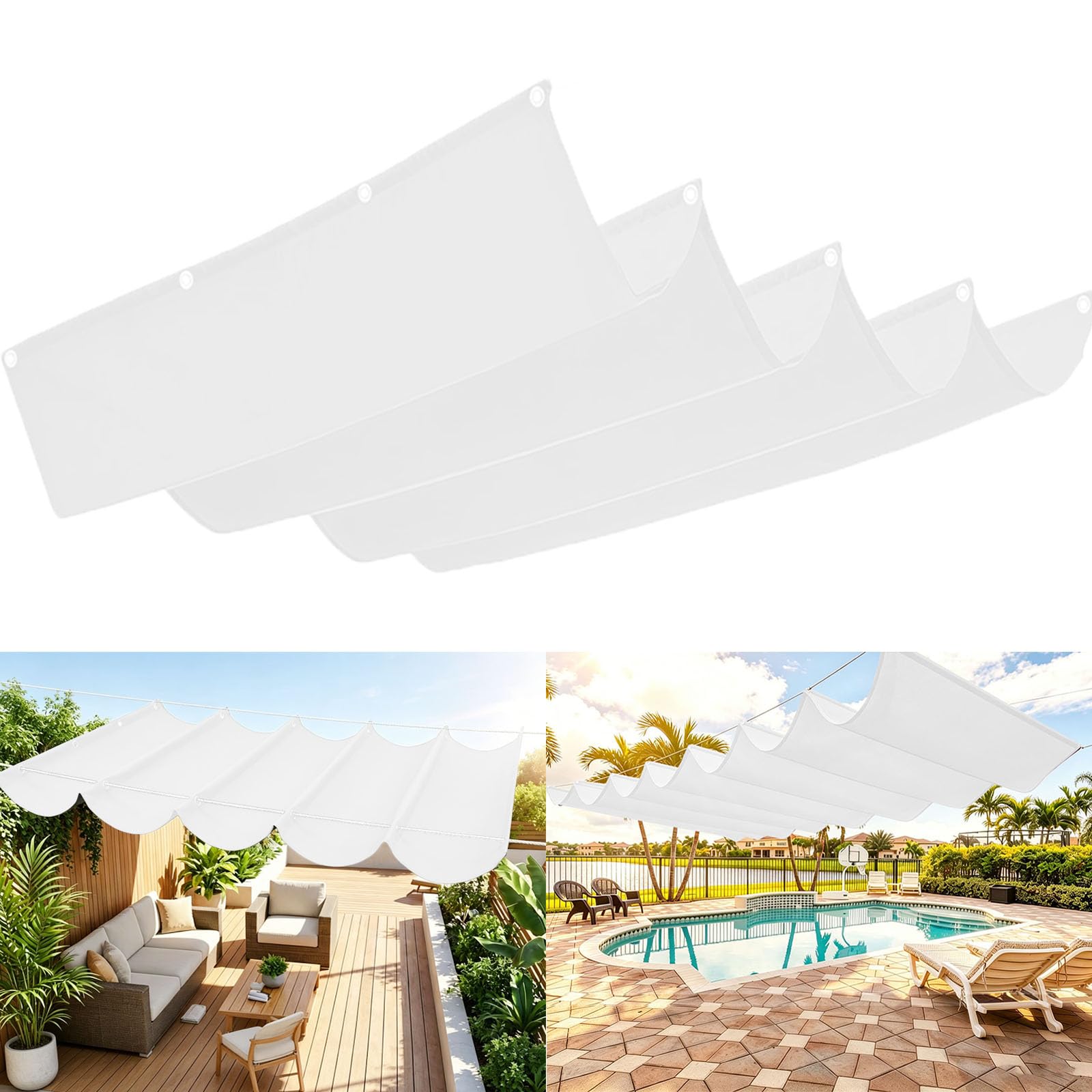 Voile d'ombrage UV protection imperméable et réglable pour terrasse