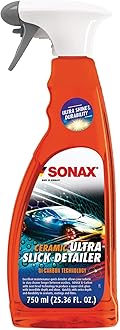 SONAX Ceramic Ultra Slick Detailer | Ceramic Quick Spray Detailer | Si Carbon Ceramic | Durable High Shine Detailer | Slick to the Touch Detailer | Waterless Wash | 750ml | 25.4 fl. Oz. | 268400
