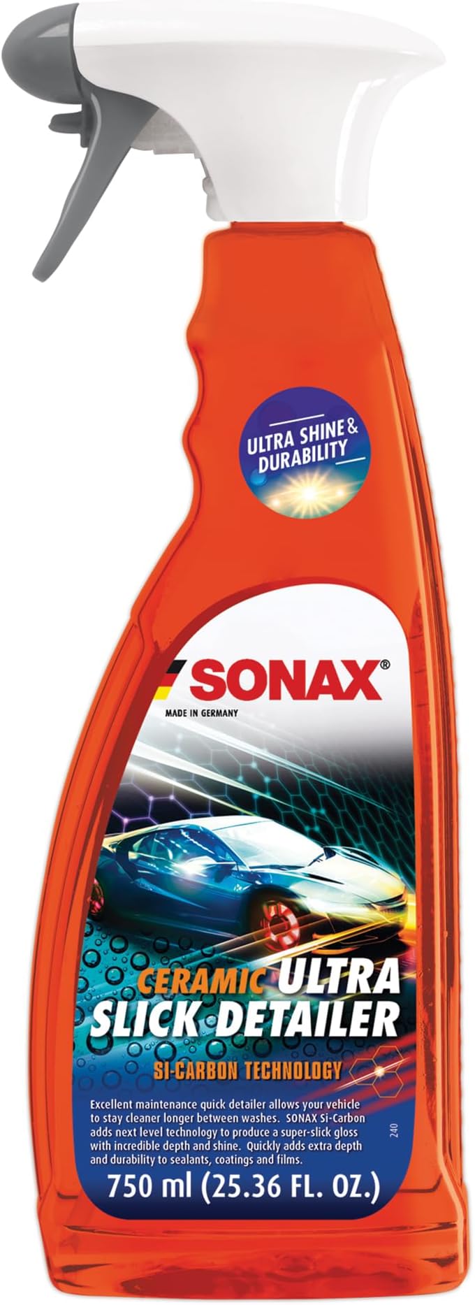 Ceramic Ultra Slick Detailer | Ceramic Quick Spray Detailer | Si Carbon Ceramic | Durable High Shine Detailer | Slick to the Touch Detailer | Waterless Wash | 750ml | 25.4 fl. Oz. | 268400