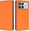 Compatible con Xiaomi Poco F8 Ultra 5G Naranja | Funda protectora tipo cartera con soporte magnético y cierre de solapa 1