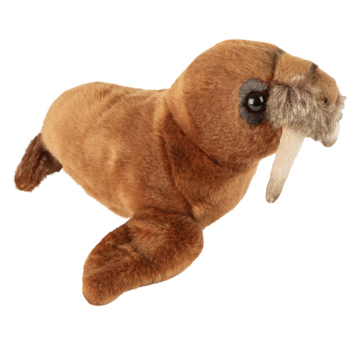 VFM - Walrus Soft Toy Arctic Animal Plush Cuddly Soft Furry Fluffy Premium Stuffed Aquatic Toy Plush Toy Cute Stuffed Plushie, Gifts for Birthday, Valentine's Day Christmas- 30cm Brown Walrus