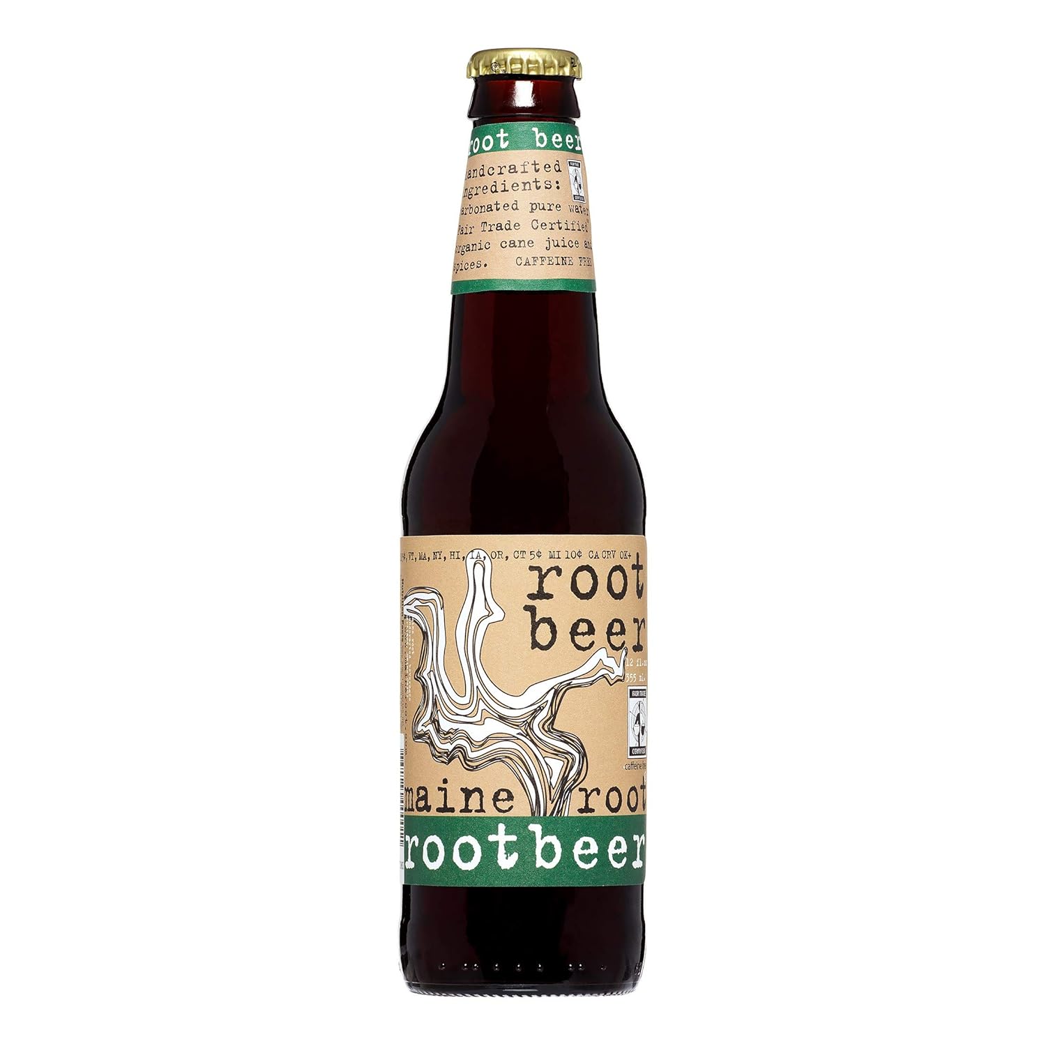 Maine Root - Root Beer - Handcrafted | Fair Trade | Organic Cane Sugar - 12 oz (6 Glass Bottles)