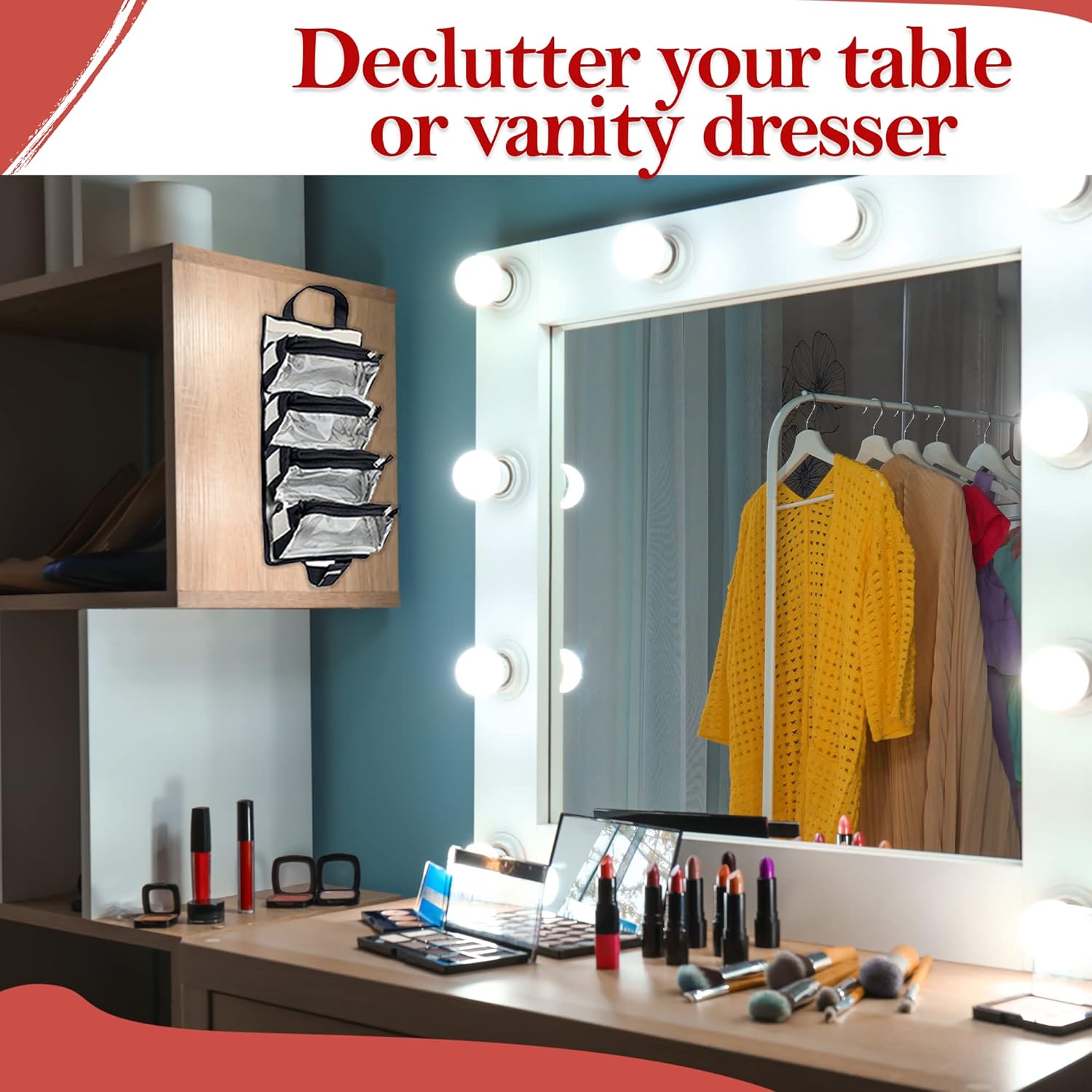 Travel Makeup Bag With Compartments - Water-Resistant Makeup case or Makeup Cosmetic Bag -Travel Toiletry Bag for Women and Men -Travel Bag Organizer for Toiletries - 9”x 5” : Beauty & Personal Care