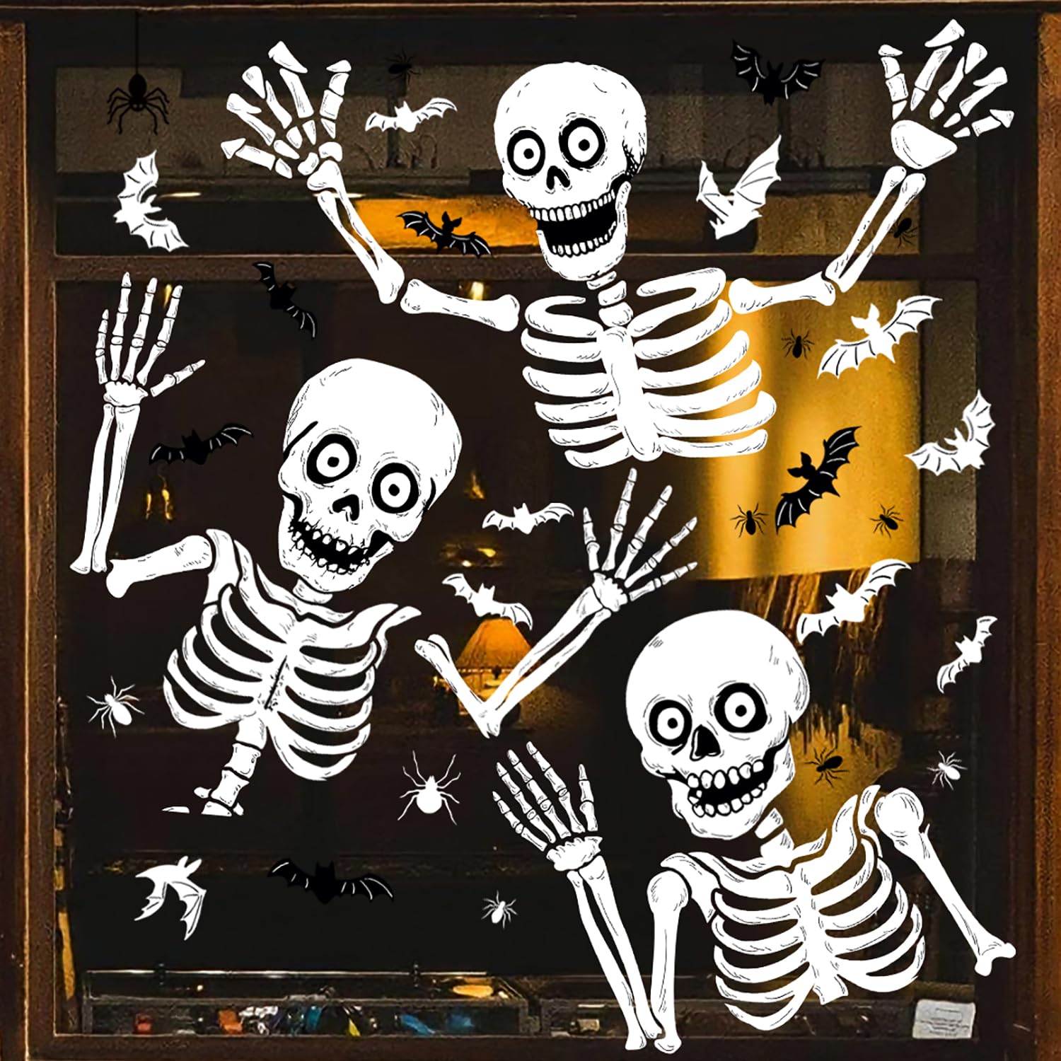 (2 Pack, 18 Sheet) Tomario Halloween Window Clings Stickers Decoration — image 1