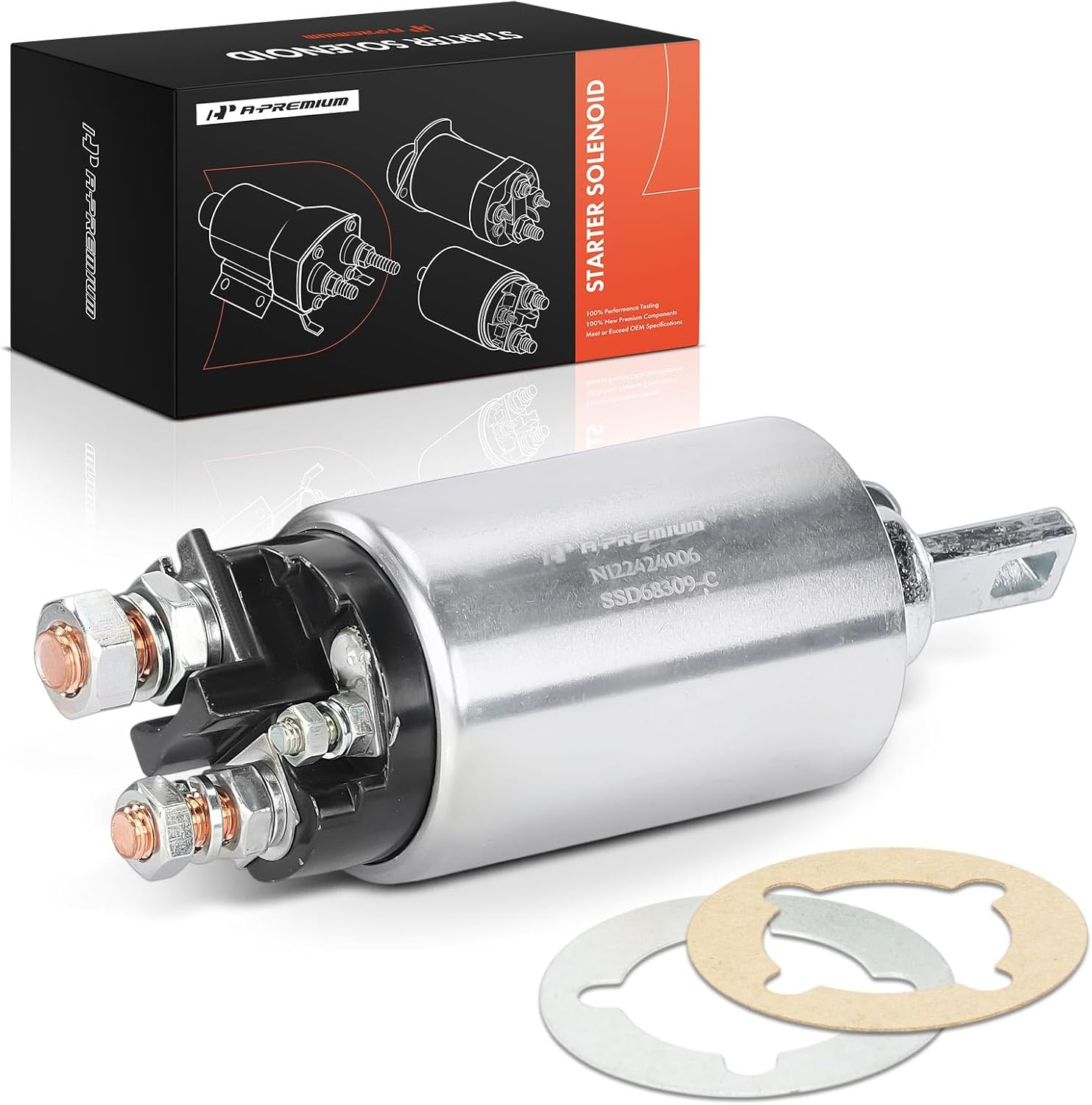 A-Premium Starter Solenoid Compatible with Ford - F-250 F250 1985-1993, F-350 F350 1985-1992, E-350 Econoline Club Wagon 1985-1994, E-250 Econoline Club Wagon 1988-1991