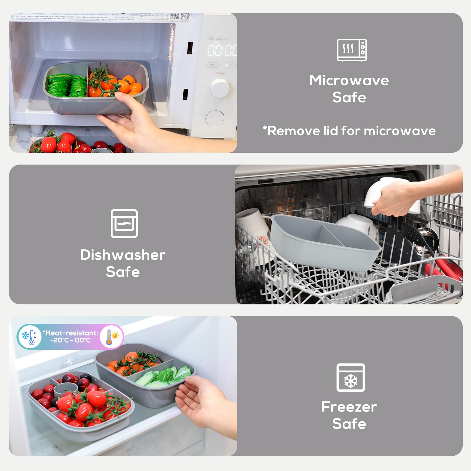 VINATO Bento Box 1900 Ml – Lunchbox Mit 3 Ebenen, Besteck, BPA-frei, Pink – Für Büro, Schule & Unterwegs