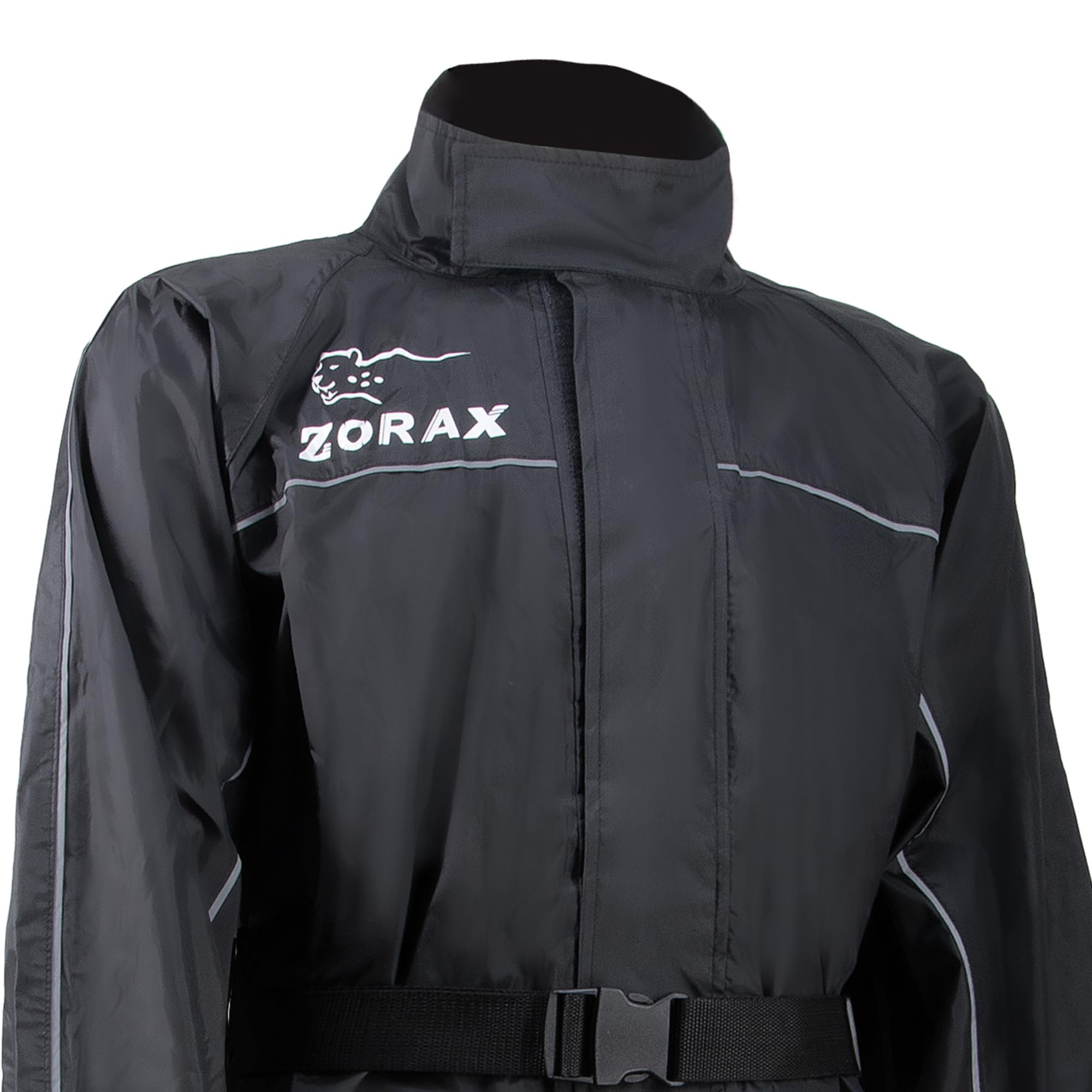 Zorax Veste de pluie imperméable pour homme et femme avec bandes réfléchissantes et sac de transport
