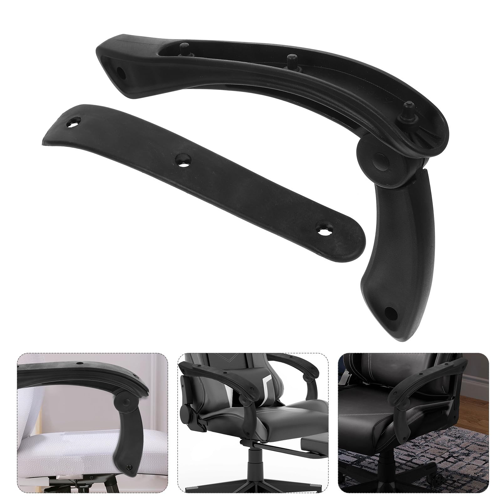 Lurrose Braccioli Robusti per Sedia Plastica 2 Pezzi Ricambi per Ufficio e Casa Supporto Mani e Installazione Professionale Resistente